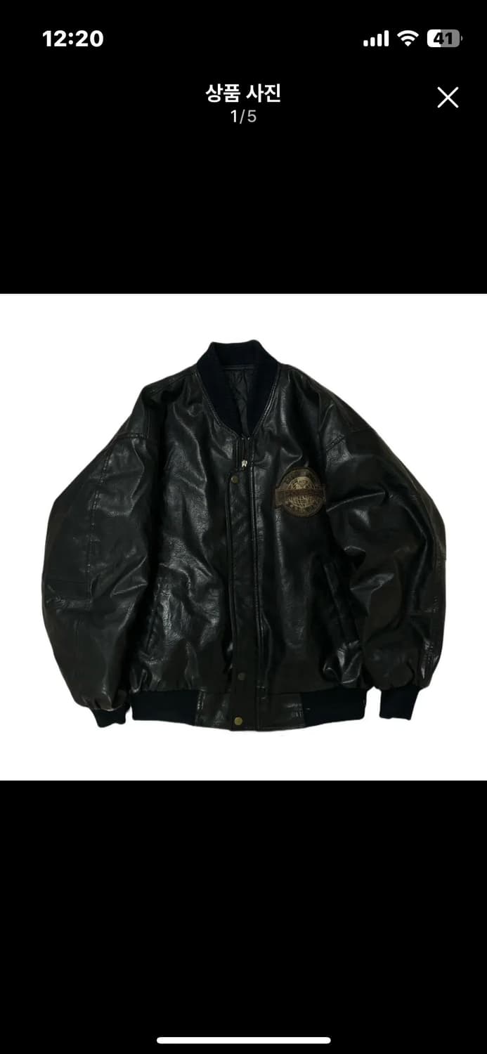 빈티지 누빔 바시티 레더가죽자켓 상품이미지1