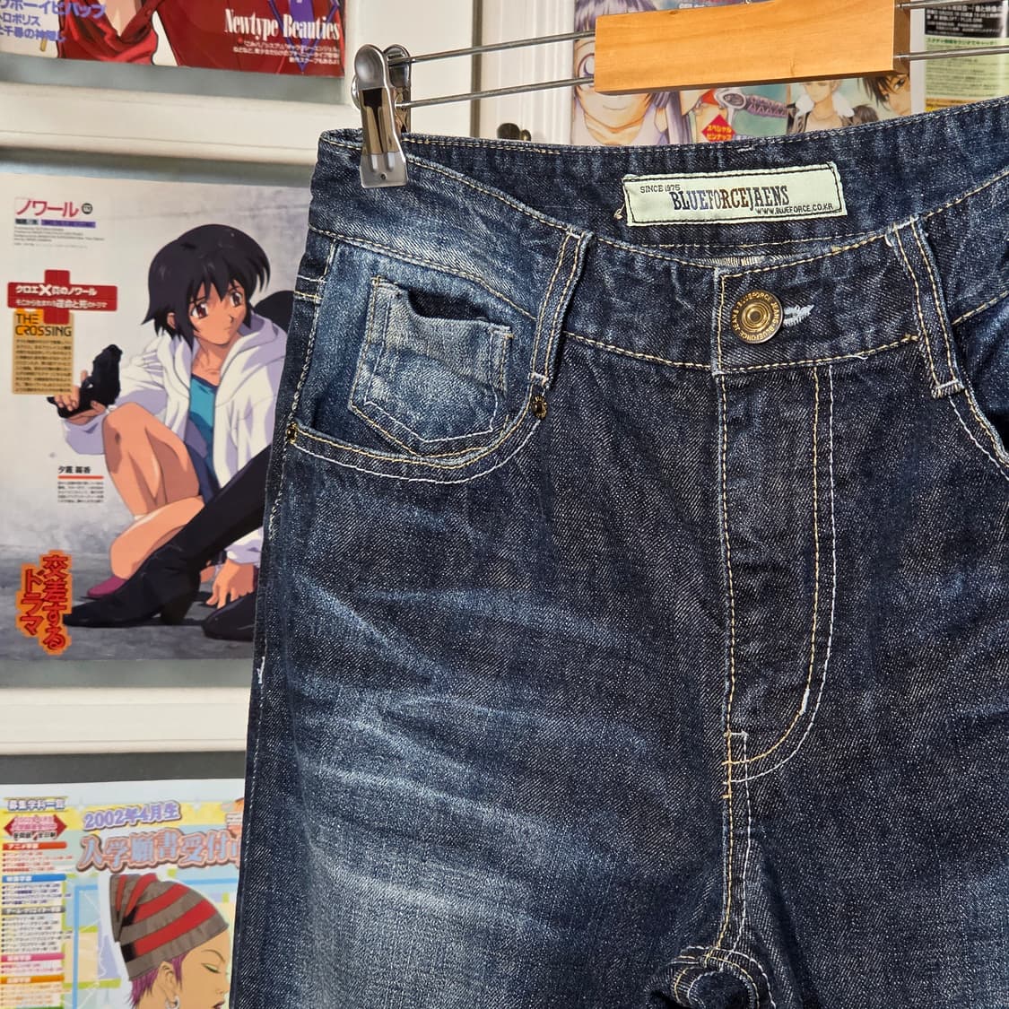 빈티지 포켓 데미지 워싱 스트레이트 팬츠 상품이미지4