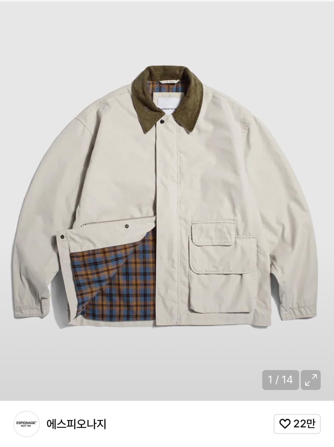 헌팅 블루종 자켓 xl 상품이미지1