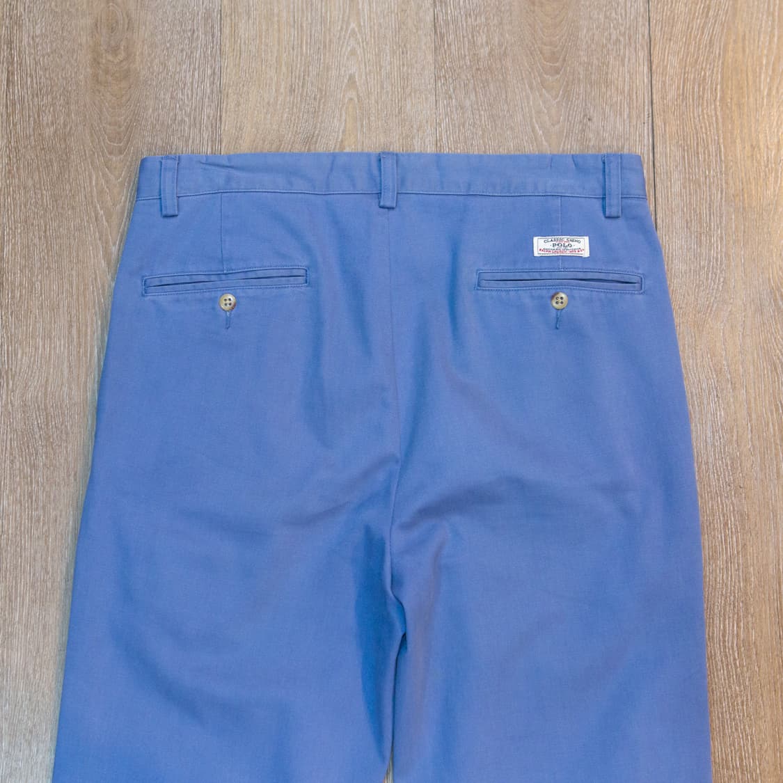 90s 폴로 랄프로렌 투턱 치노 팬츠 블루 상품이미지4