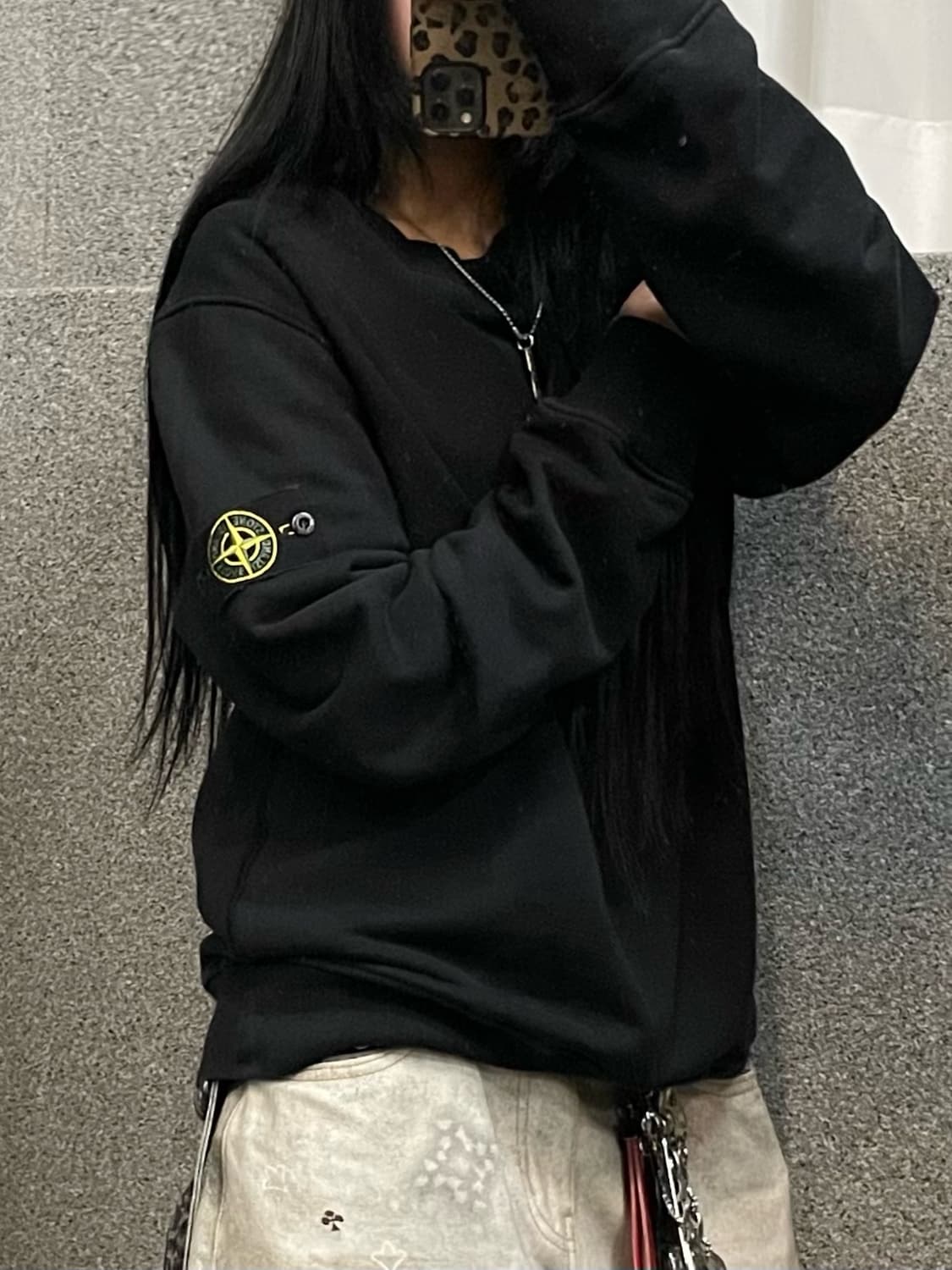 Stone Island Wappen Patch Cotton Sweatsh 상품이미지1