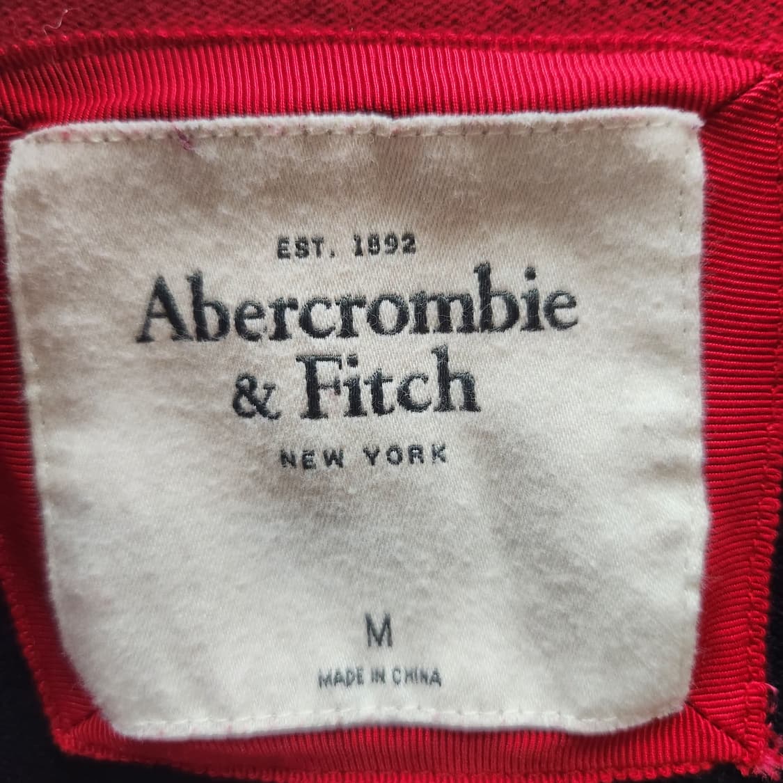 아베크롬비 스트라이프 숄카라 로고 오픈 가디건 M 상품이미지4