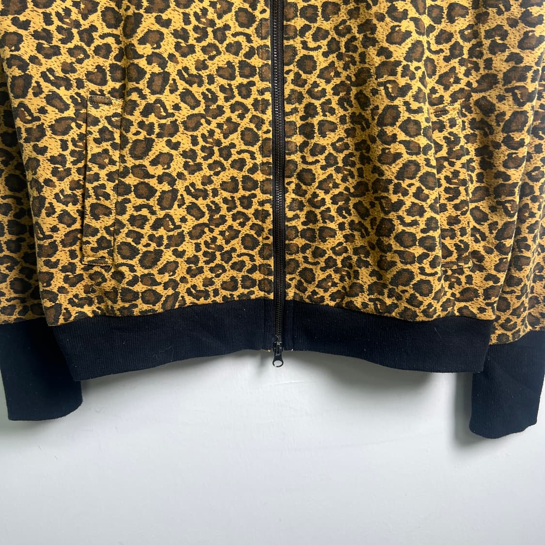 정글 스톰 레오파드 더블 지퍼 하이넥 자켓 L 상품이미지5