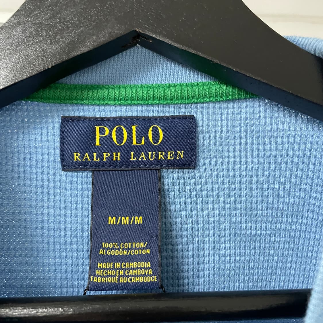 폴로 랄프로렌 와플 긴팔 티셔츠 블루 M 상품이미지5