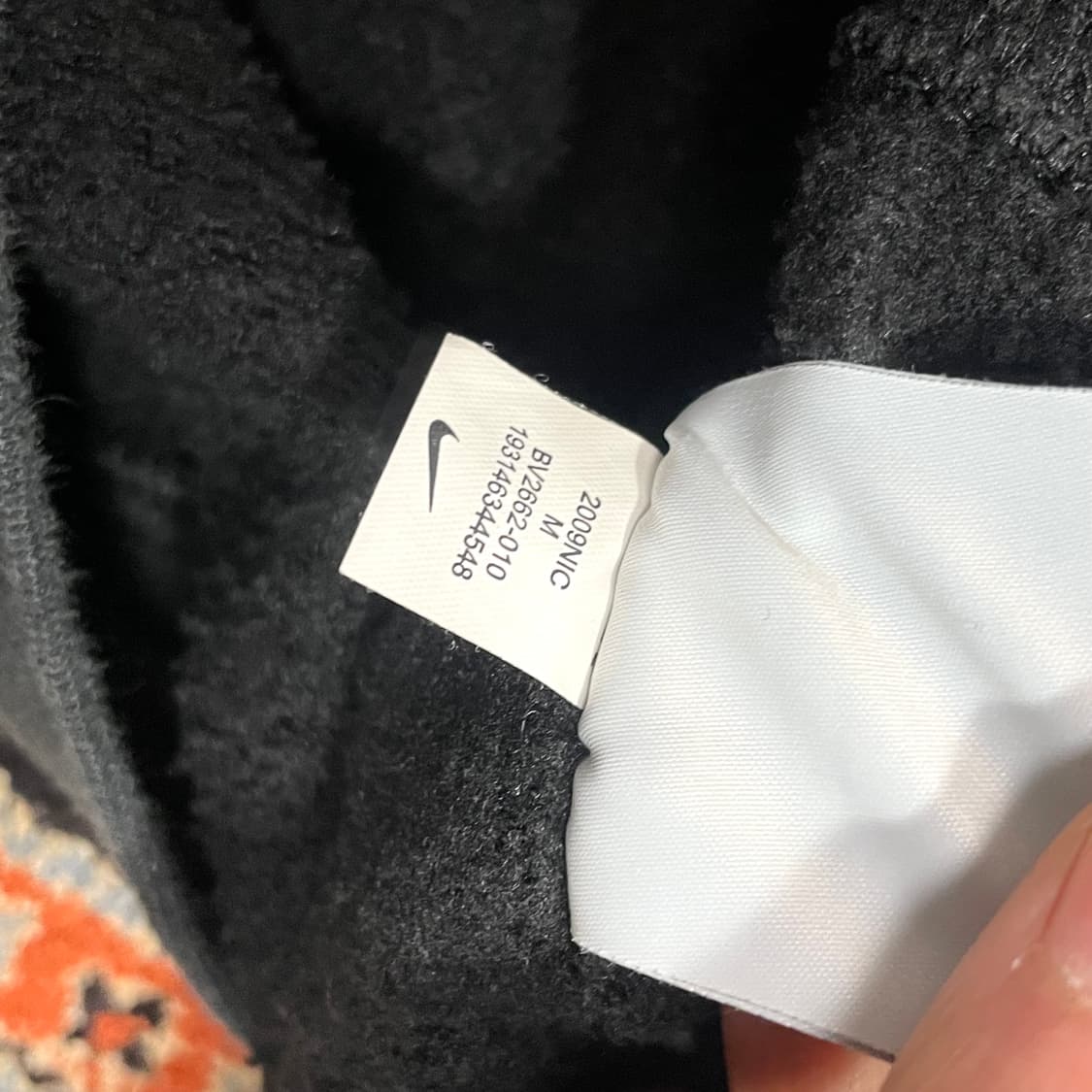 나이키 스펠로고 블랙 기모 맨투맨 여성M 상품이미지5