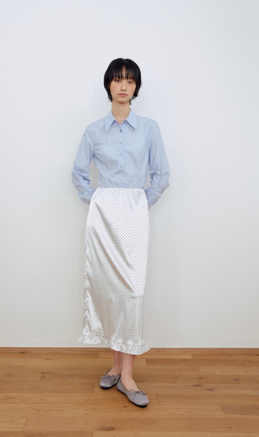 마조네 FRILL LAYERED LONG SKIRT_WHITE 상품이미지1