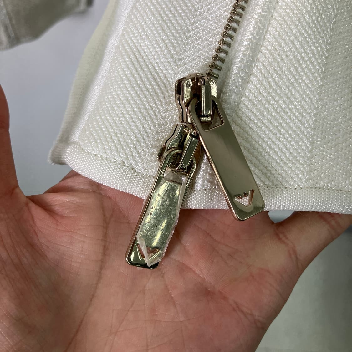 엠포리오 아르마니 화이트 니트 모토 라이더 자켓 38 상품이미지7