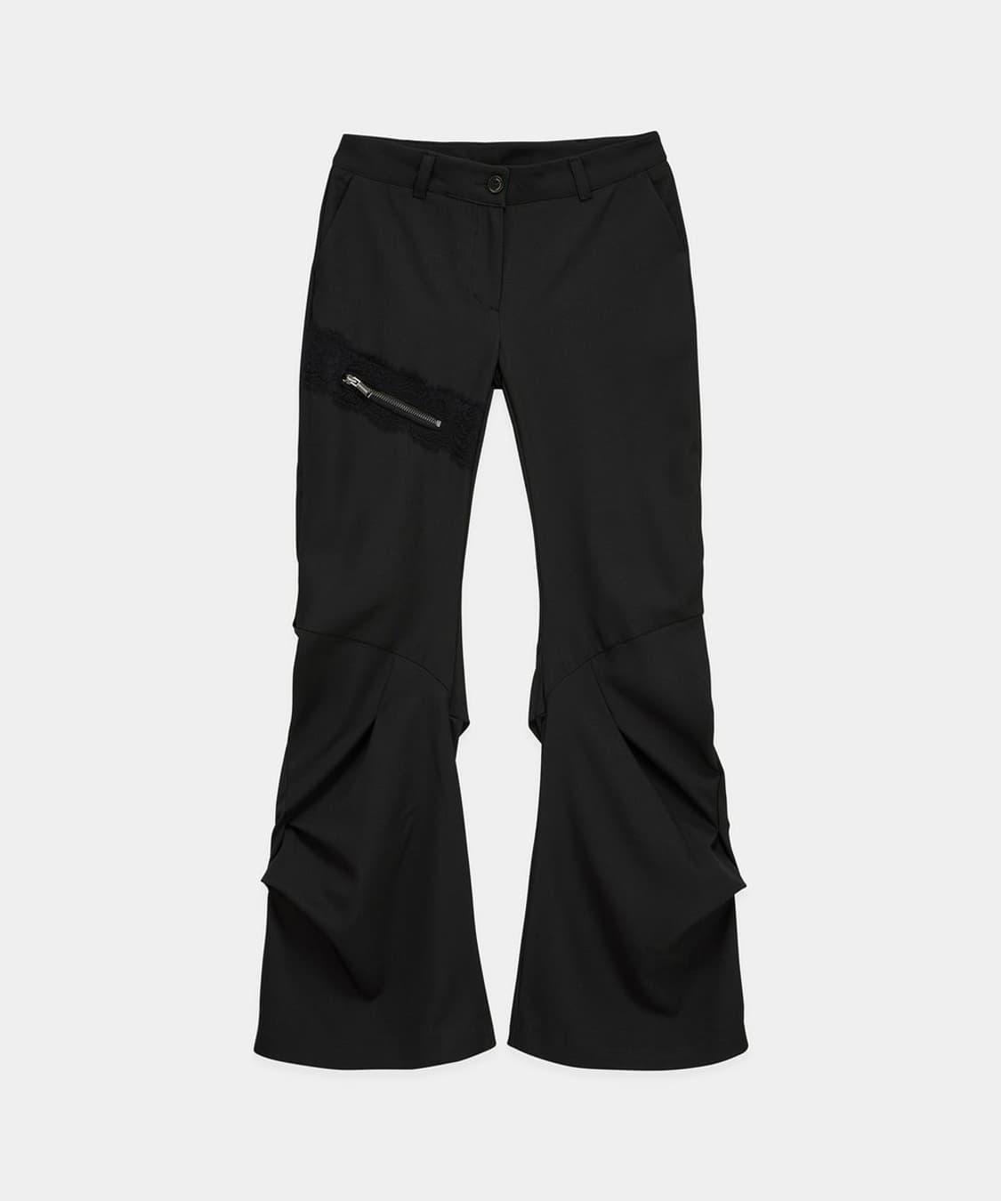 에트오소메 Side Double Lace-Up Bootcut Slacks 상품이미지4