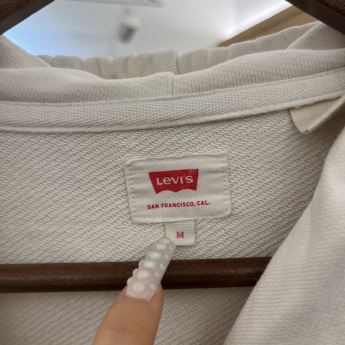 리바이스 올드스쿨 빈티지 배트윙 빅로고 후드티 M C10837 상품이미지5