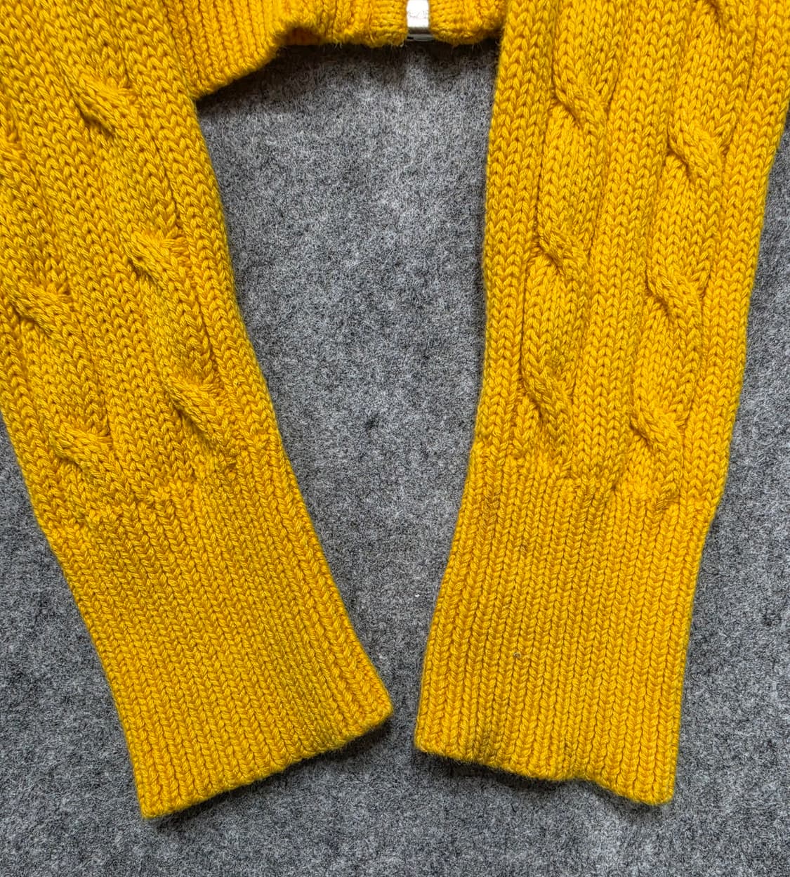 폴로 랄프로렌 스포츠 꽈배기 케이블 니트 집업 옐로우 S 상품이미지7