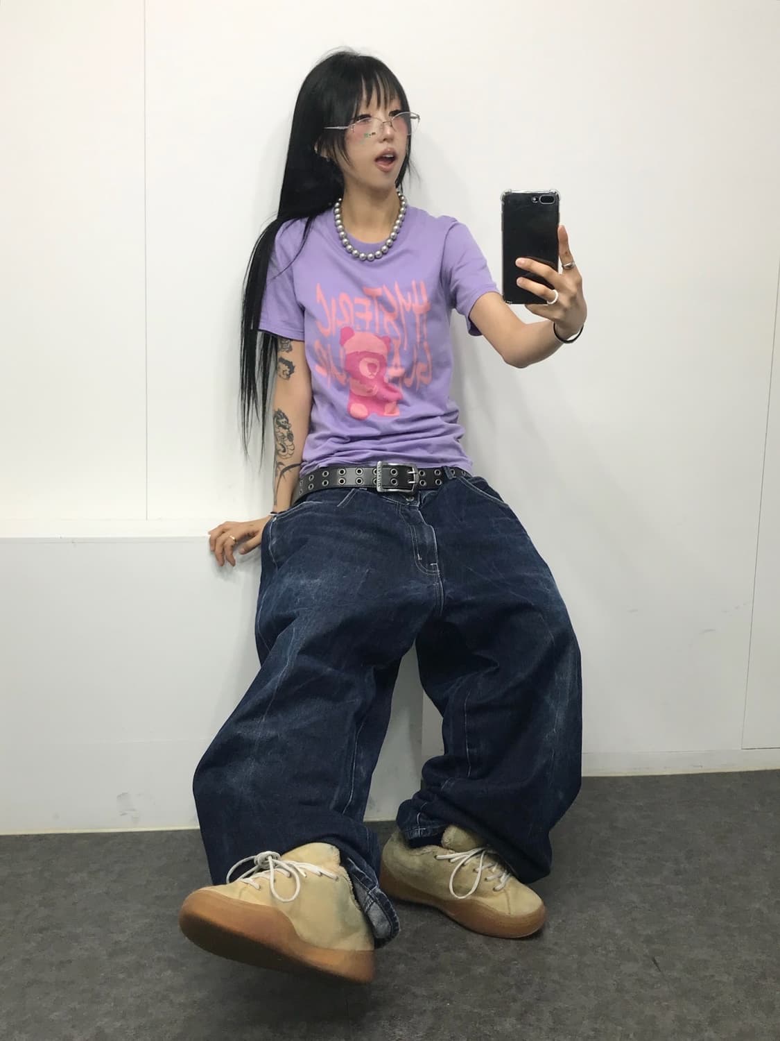 Hysteric Glamour Lavender/Pink Logo Tee 상품이미지7