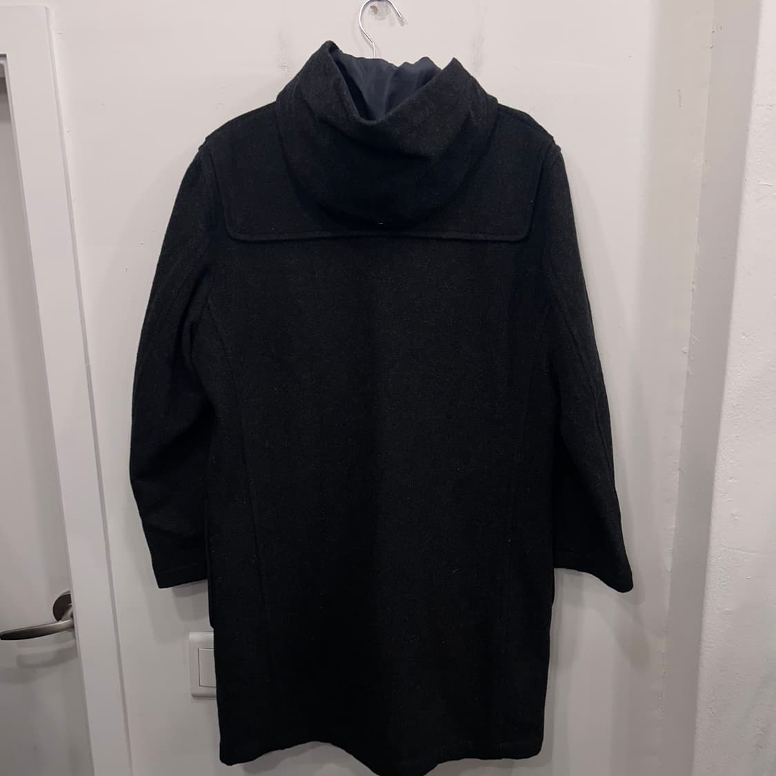 SKKONE 재팬 스트릿 울 모직 후드 더플 롱코트 상품이미지5