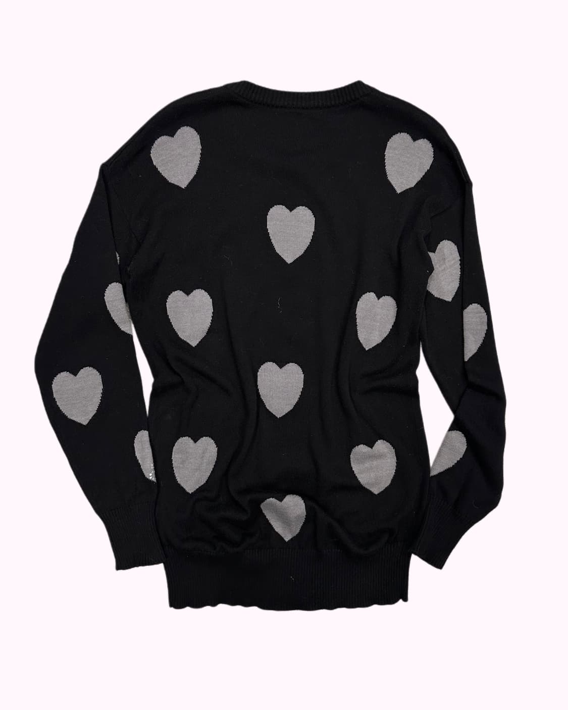 MASAMI SATOMI grey heart pattern knit 상품이미지4