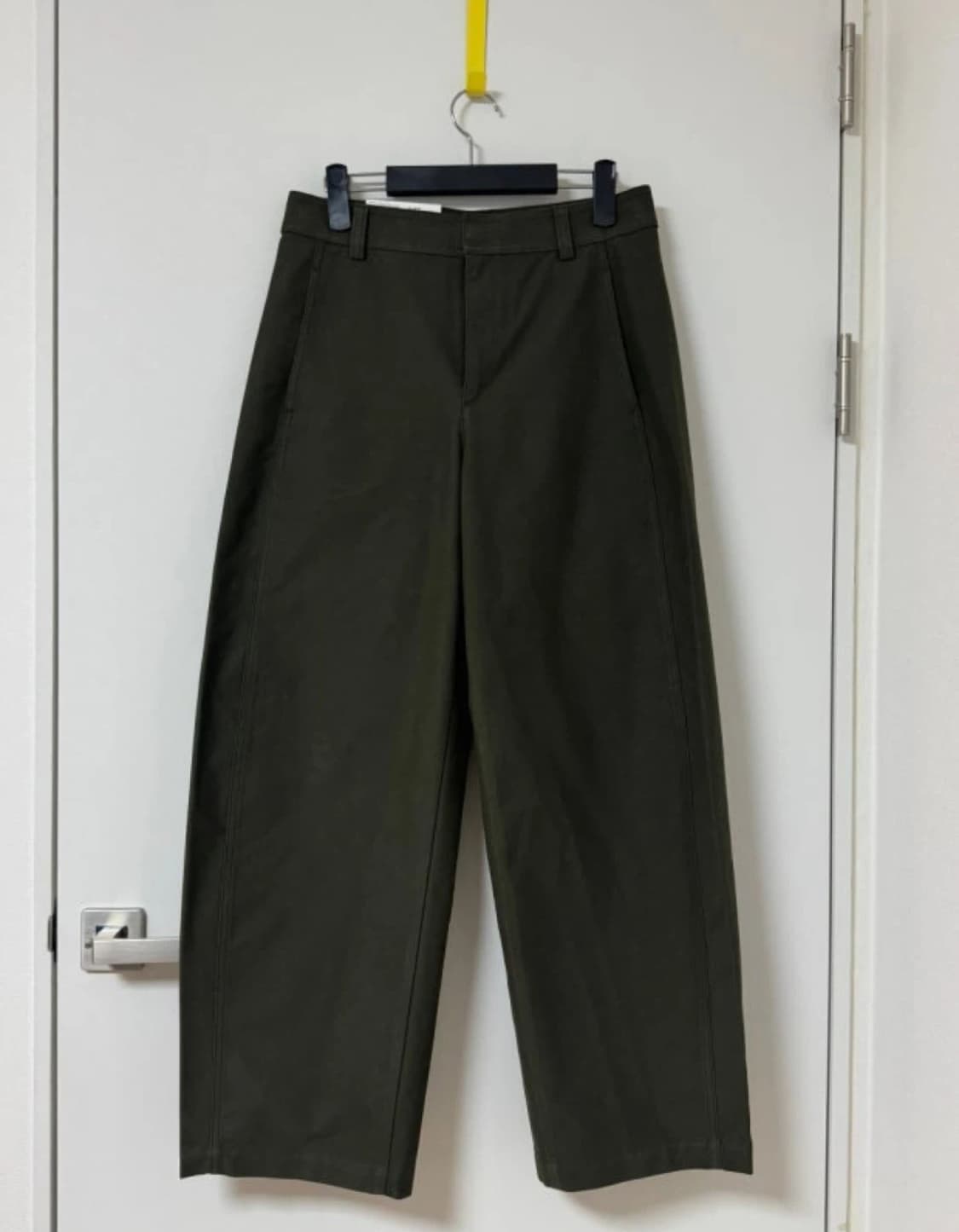 급처 유니클로 저지베렐레그팬츠 카키 와이드팬츠 상품이미지1