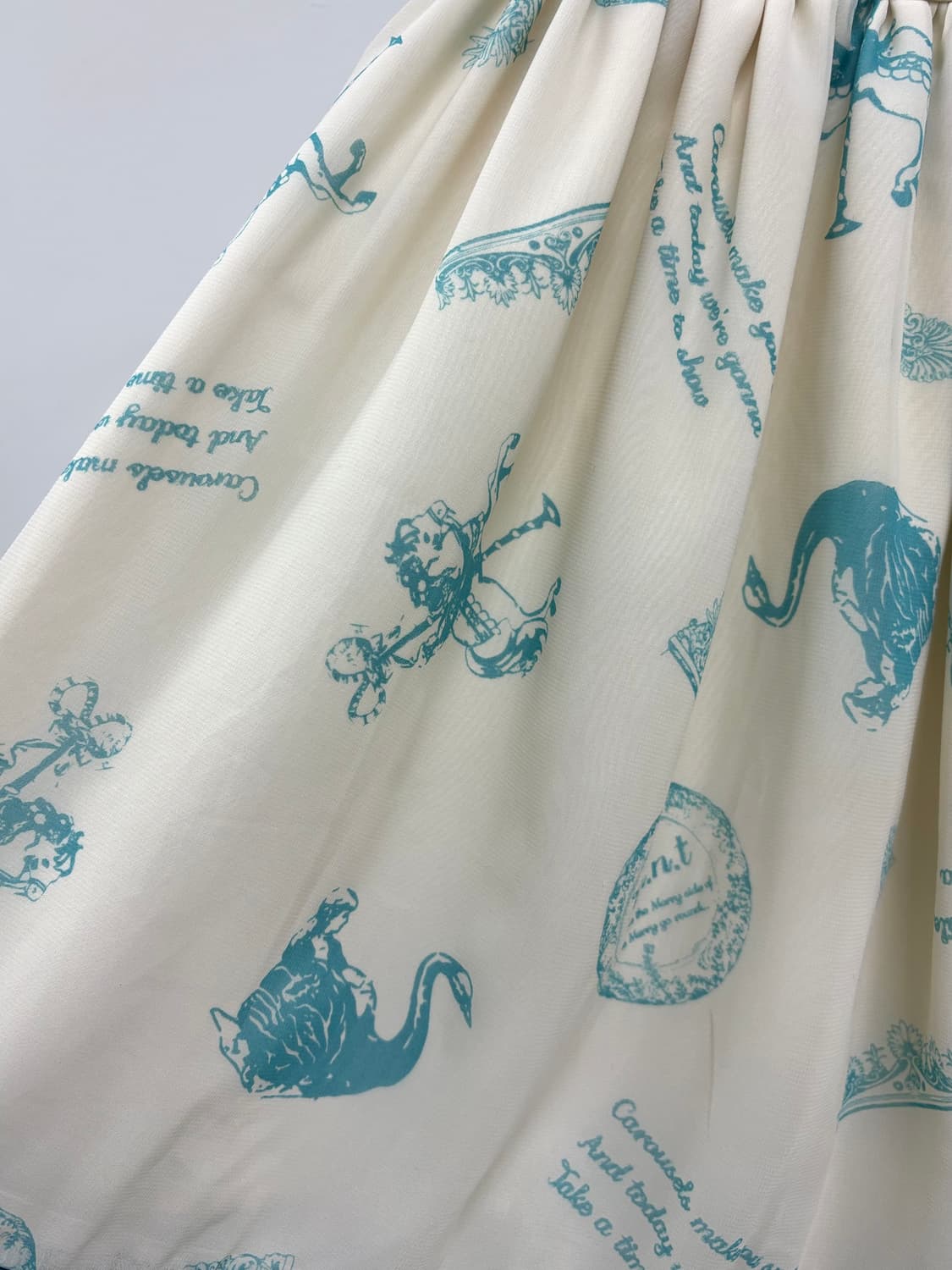 빈티지 민트 미디 스커트 상품이미지8