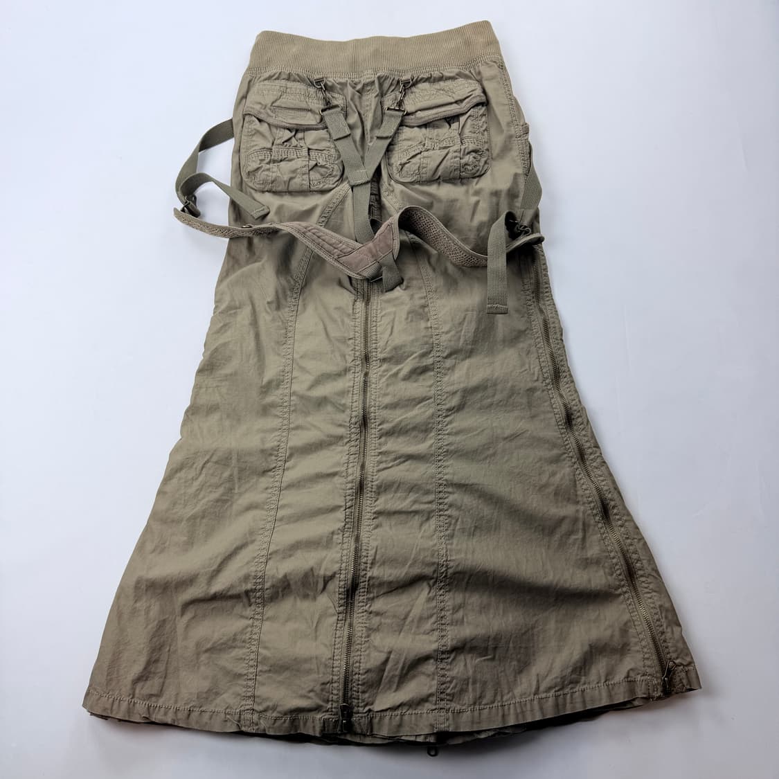 L.G.B GOA 고아 카키 맥시 지퍼 스커트 상품이미지4