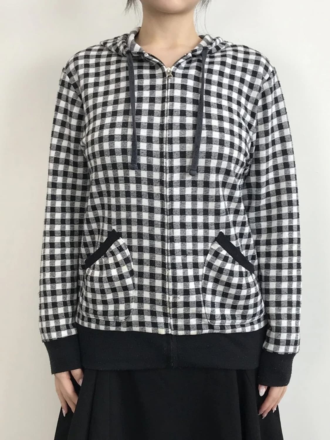 Theoria Check Pattern Zip Hoodie 상품이미지3
