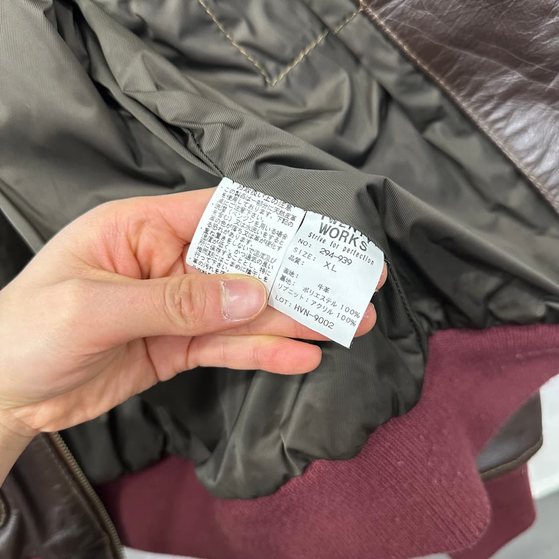 일본 Twnty works A-2 플라이트 가죽자켓 상품이미지4