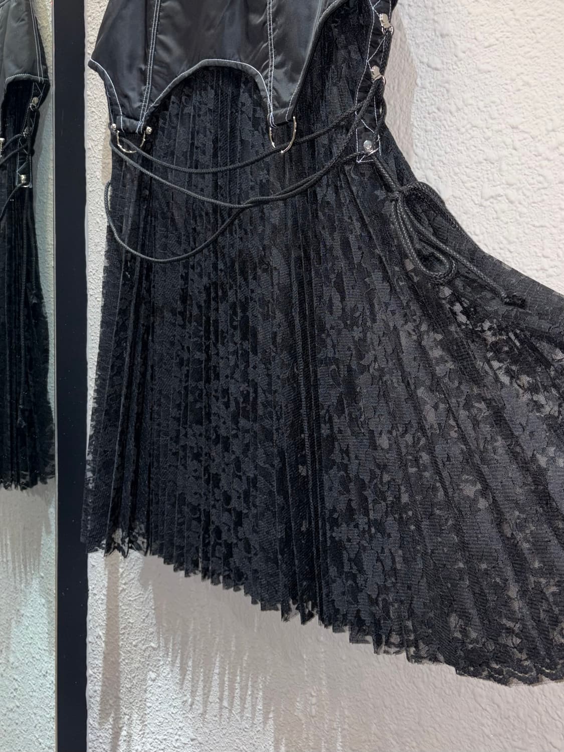 앤더슨벨 레이스 콤비네이션 플리츠 스커트 상품이미지8