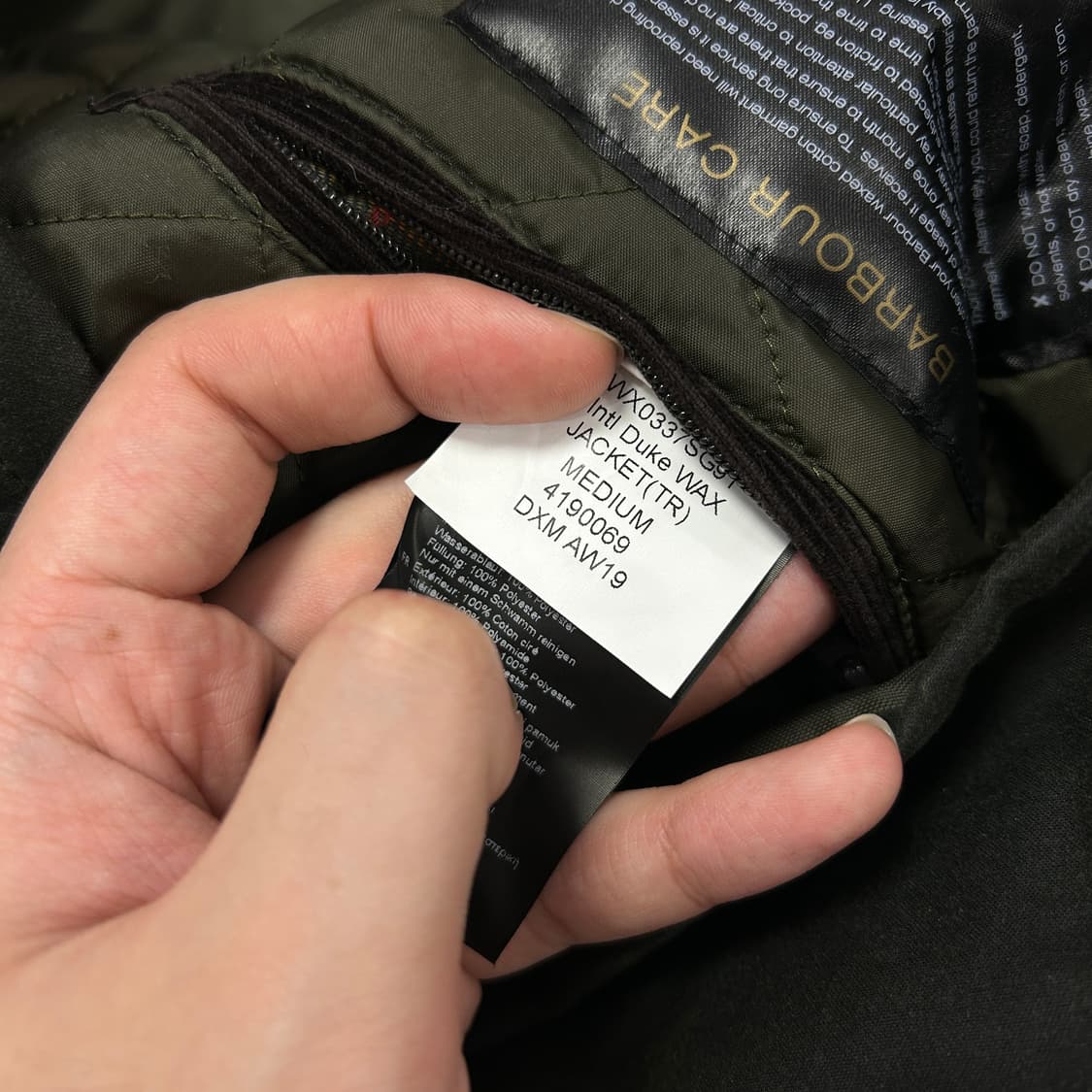 바버 인터네셔널 듀크 왁스자켓(M) 상품이미지4