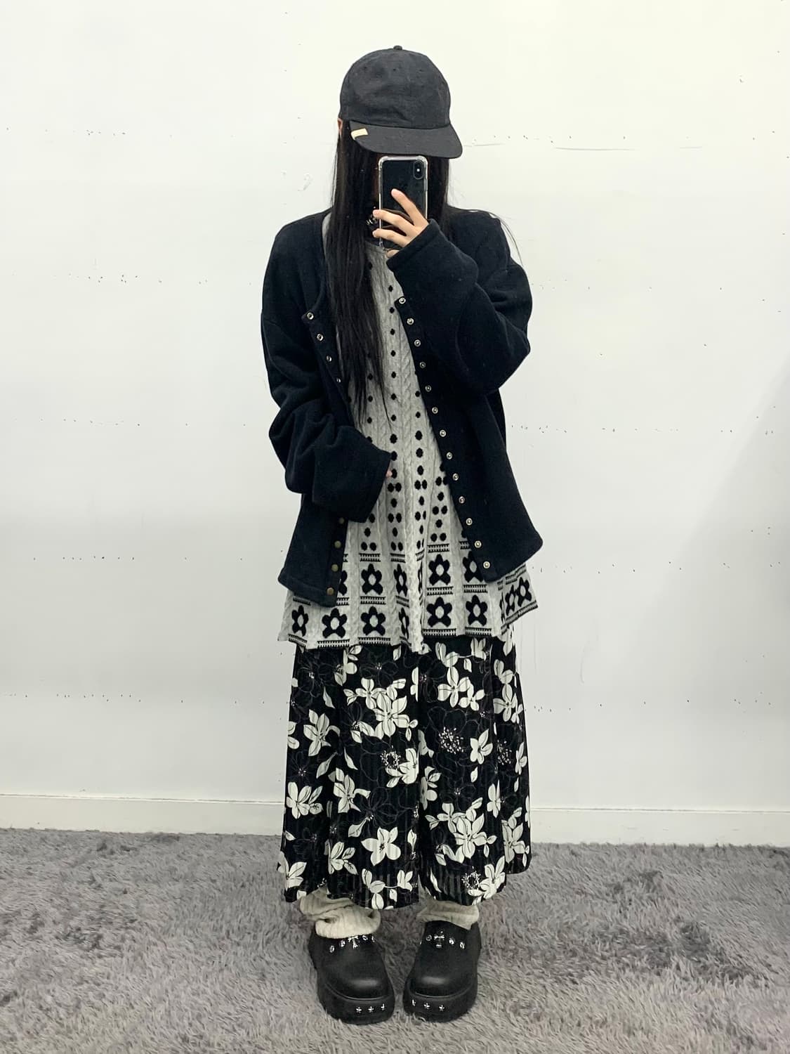 205zero 도트 니트 원피스 상품이미지1