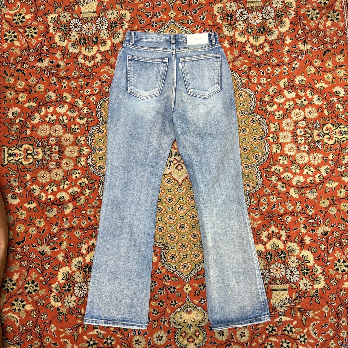 [M] 던스트 연청 세미부츠컷 플레어진 데님팬츠 상품이미지2