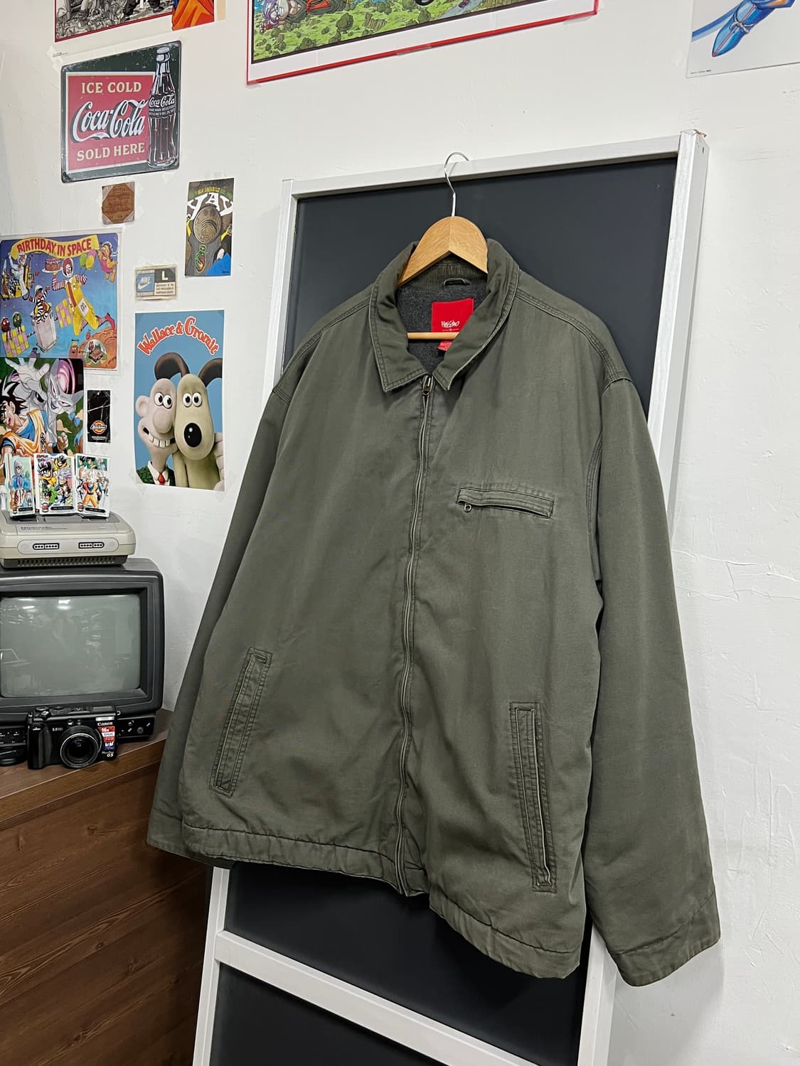 Messino Vintage 빈티지 올리브 카키 워크 자켓 상품이미지1