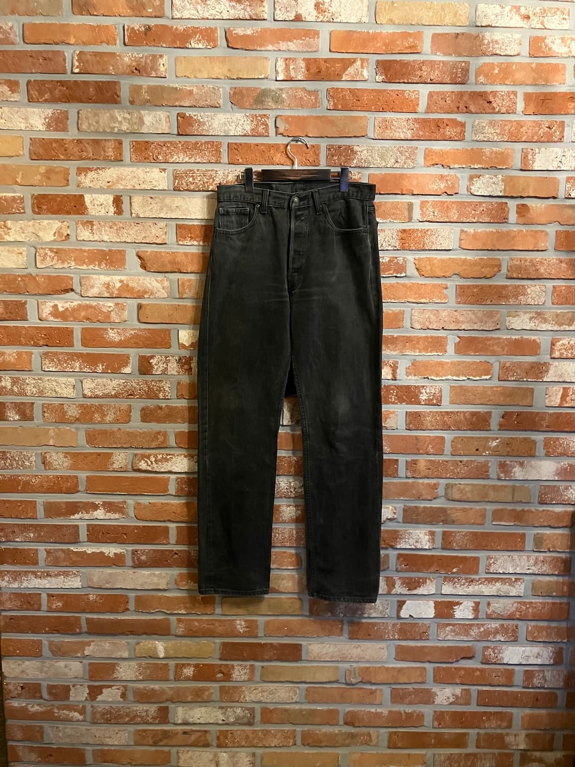 90s USA 빈티지 리바이스 501 0660 블랙진 흑청 데님 팬츠 상품이미지1