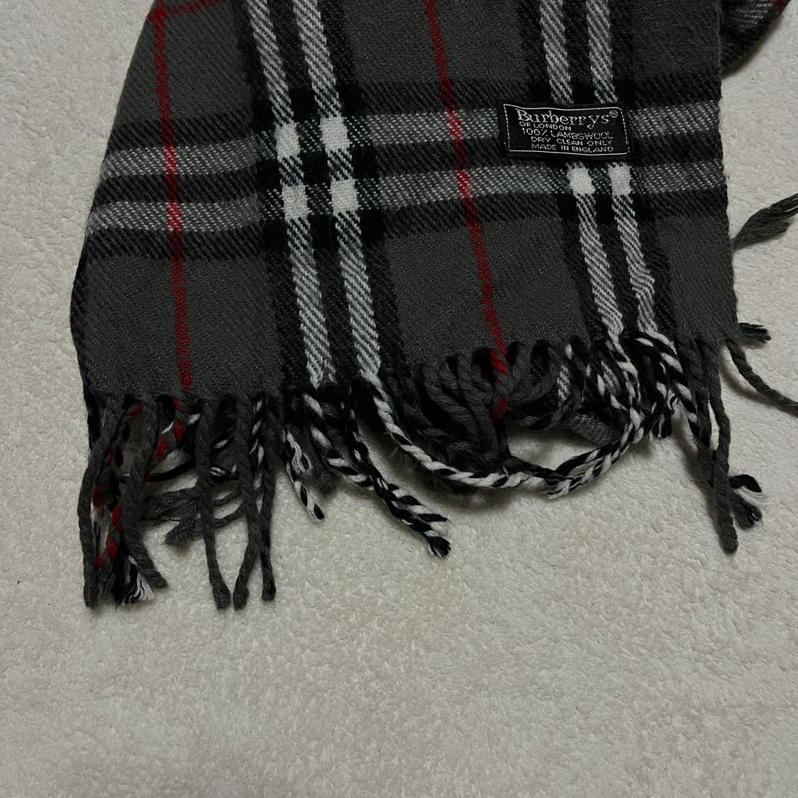 버버리 그레이 노바 체크 램스울 머플러 상품이미지3