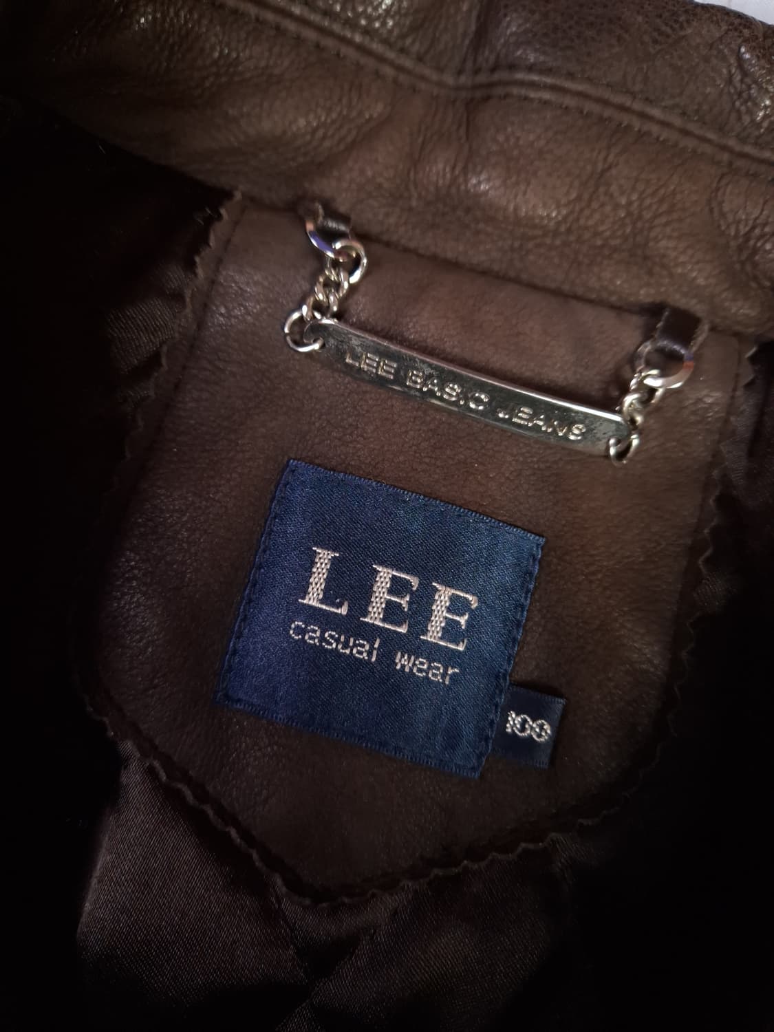 오리지날 90's Lee 리 리얼레더 브라운 자켓 상품이미지3