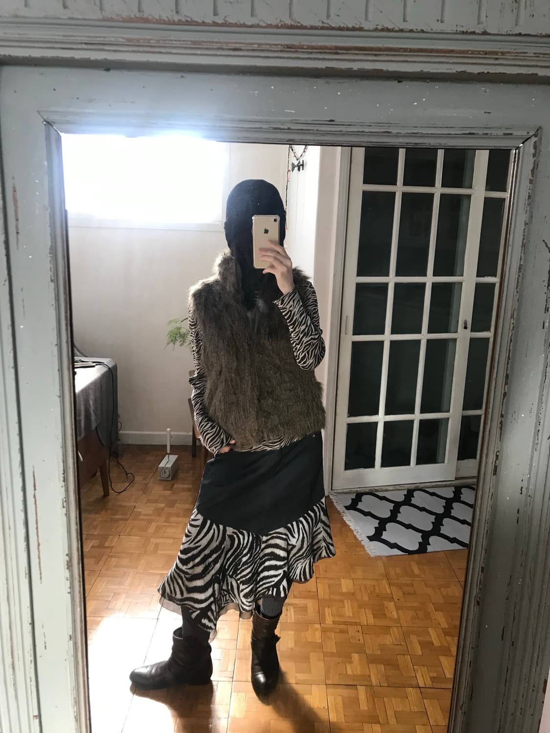 vintage brown fur jacket 상품이미지3