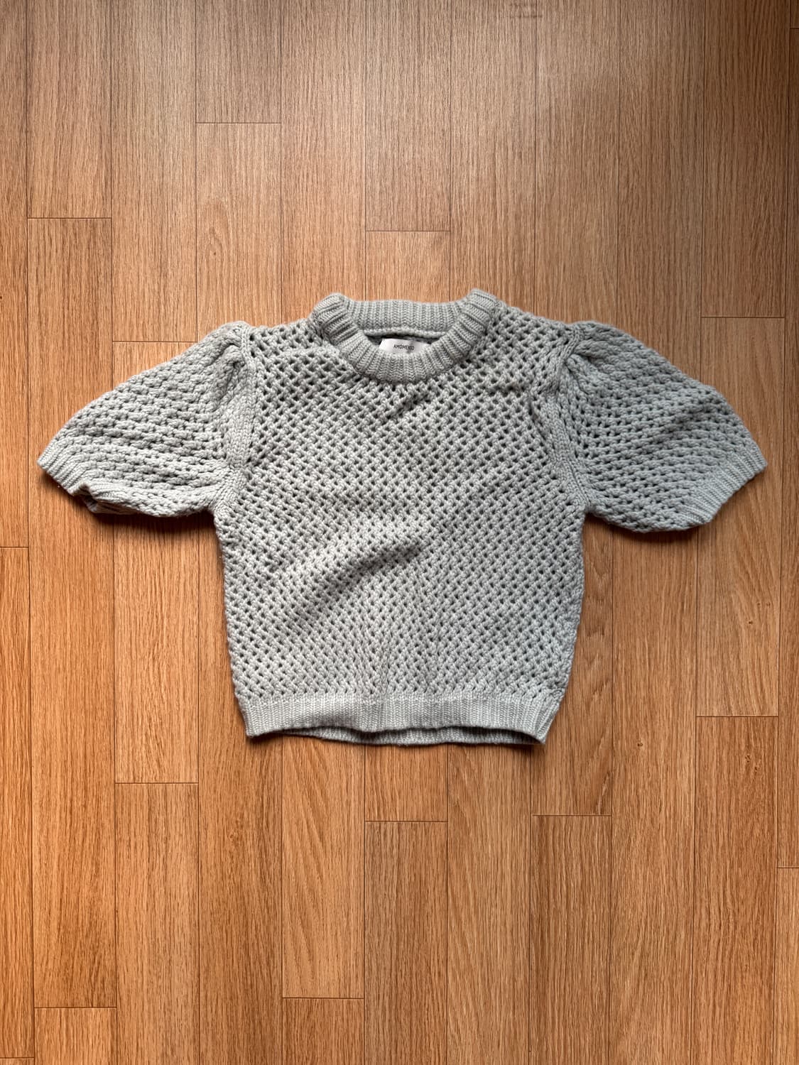 AMOMENTO 벌룬 슬리브 크로셰 풀오버  상품이미지1