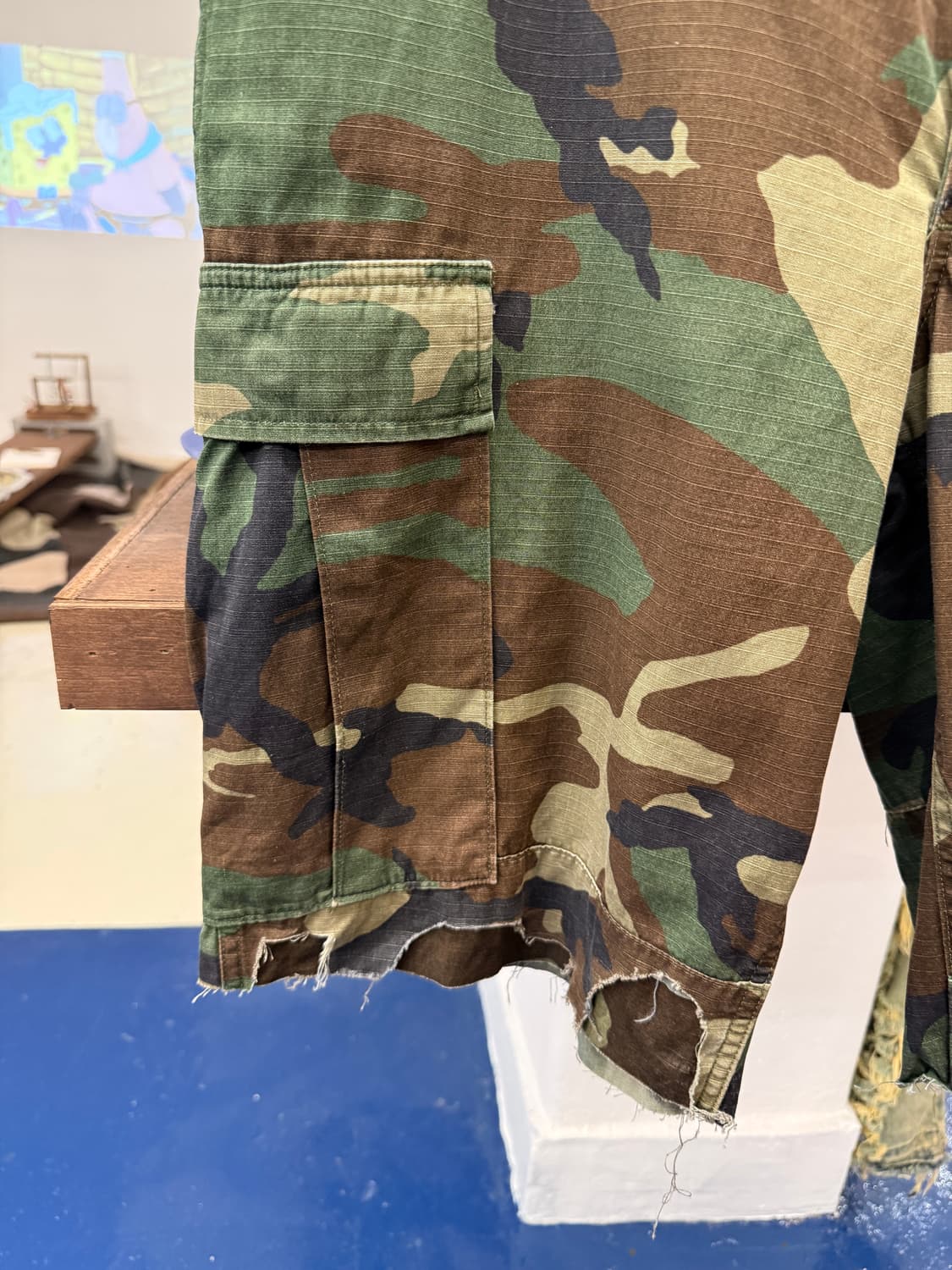 1980s Military 밀리터리 우드랜드 컷오프 반바지 상품이미지5