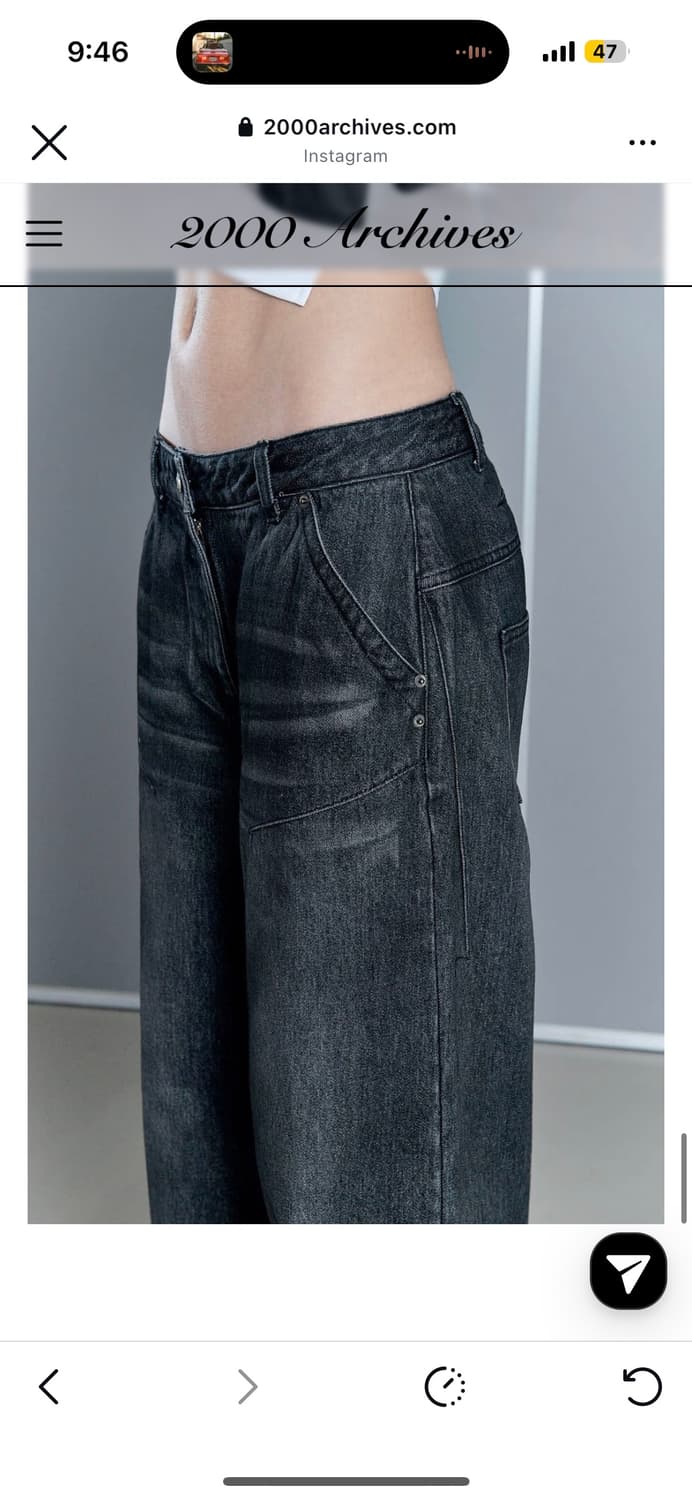 2000아카이브스 MEGAN WIDE DENIM (VINTAGE BLAC 상품이미지4