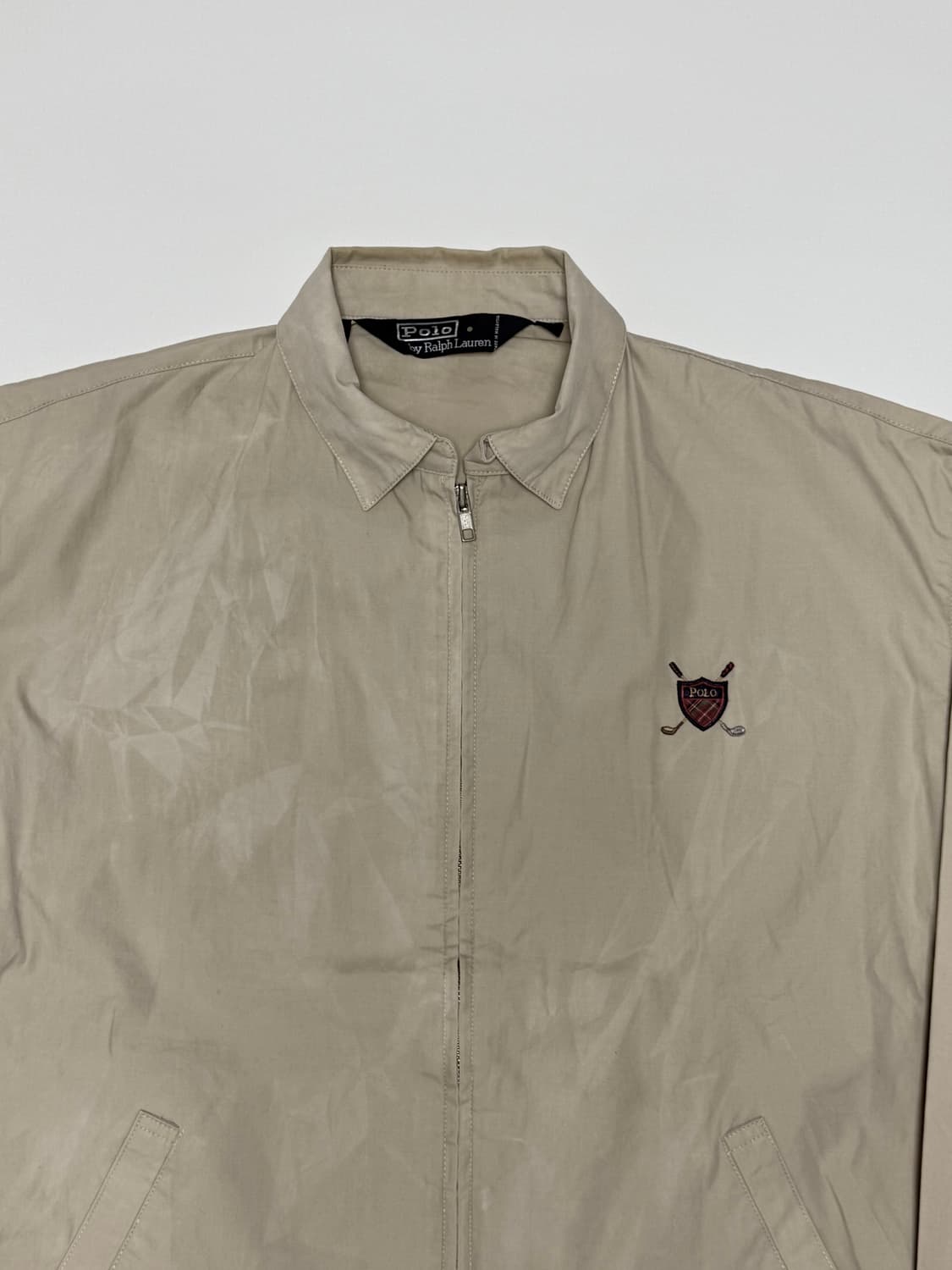 90s 폴로 스윙톱 베이지 골프 로고 상품이미지5