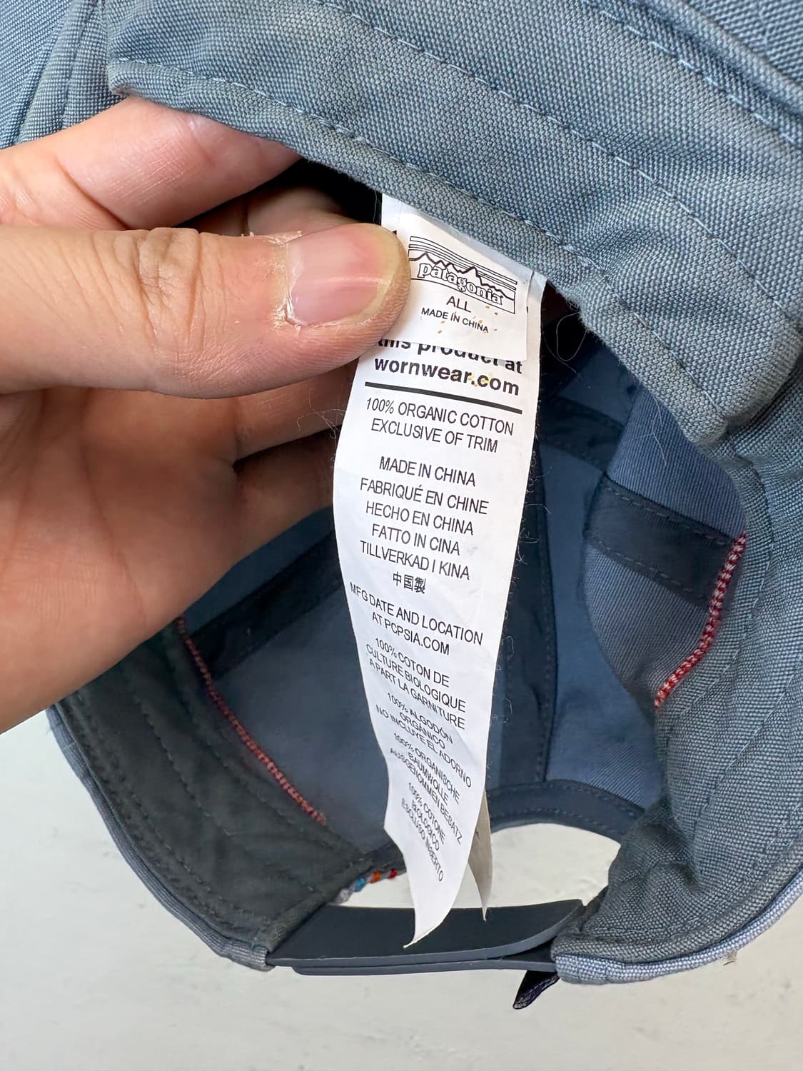 파타고니아 네트플러스 로고 라인 캡 하늘색 상품이미지6