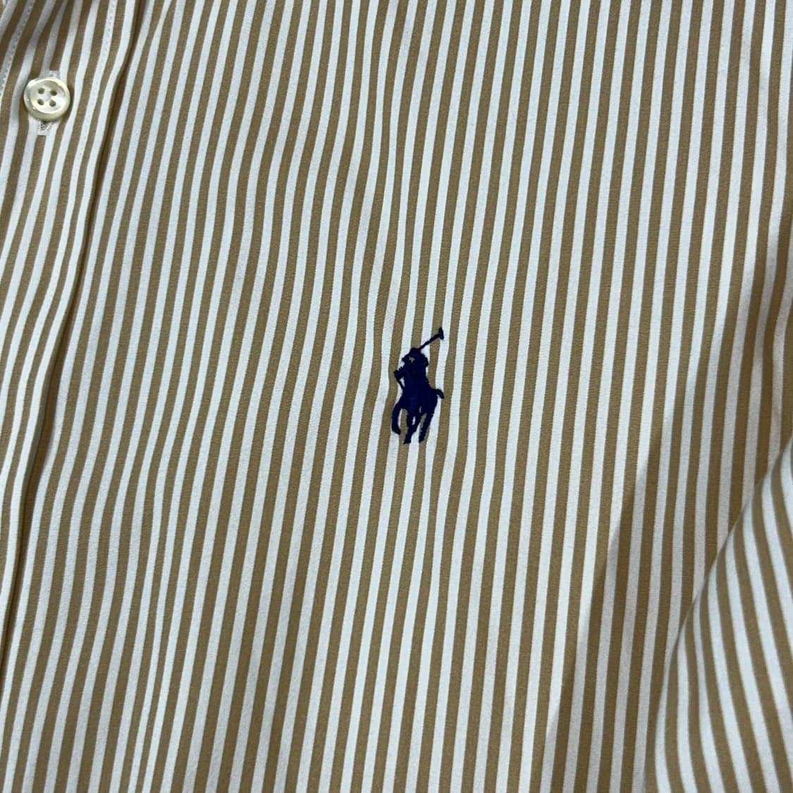 S) 폴로 랄프로렌 클래식핏 스트라이프 셔츠 큐알탭 신형 상품이미지4