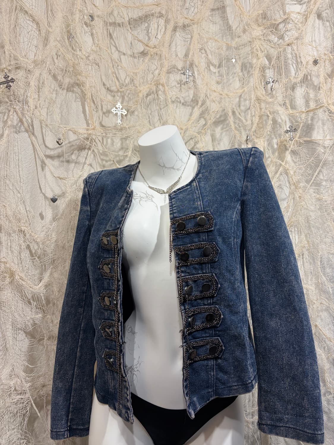 Y2K Chain loop stud detail  jacket 상품이미지7