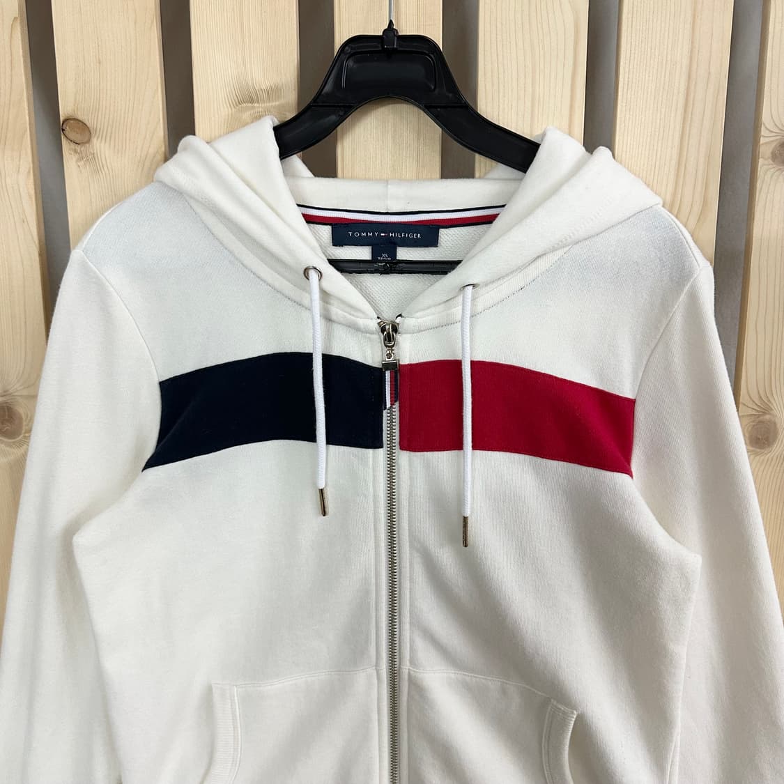 (XS) 타미힐피거 아이보리 후드집업 상품이미지3