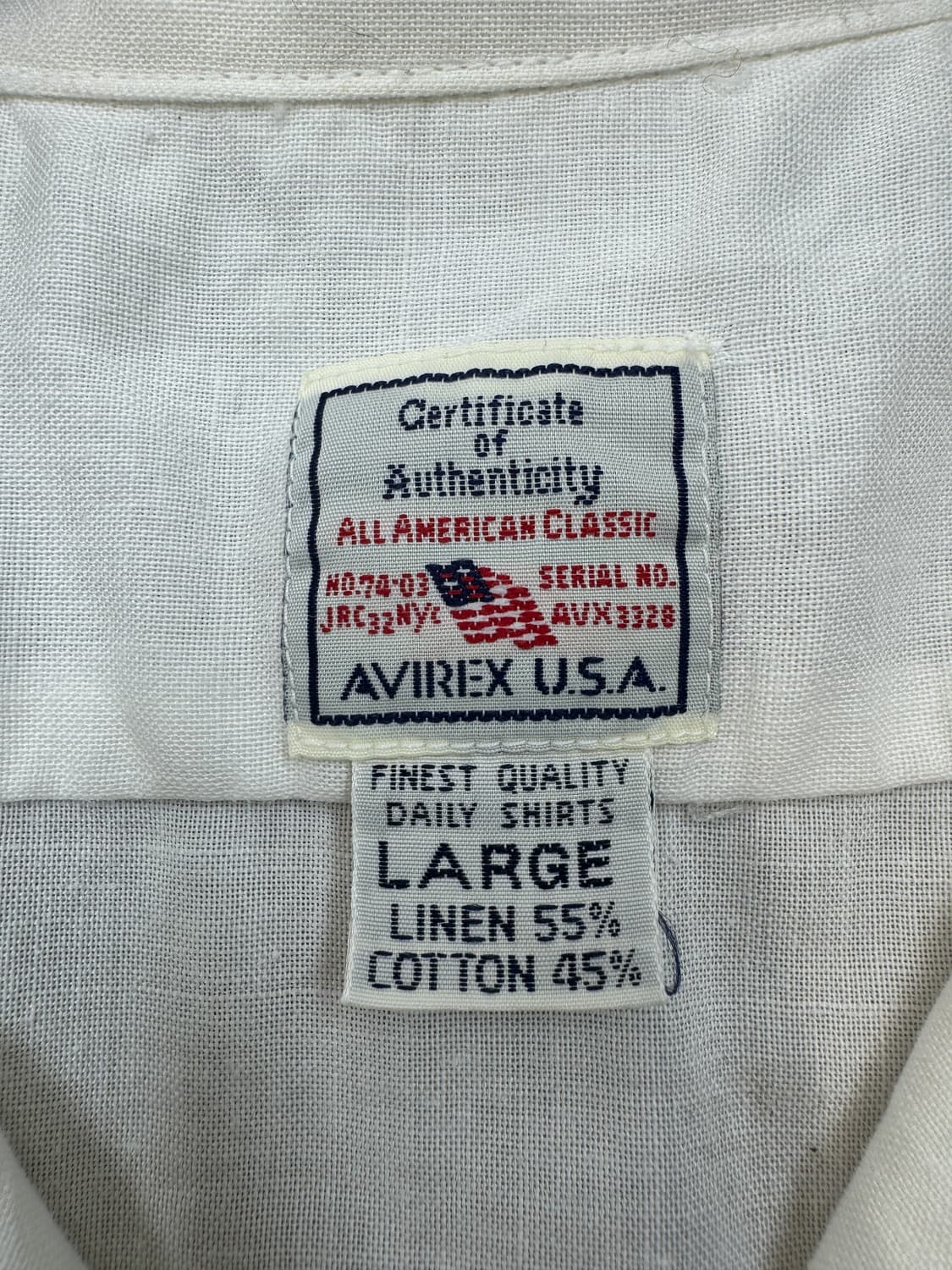 아비렉스 투포켓 리넨 셔츠 상품이미지5