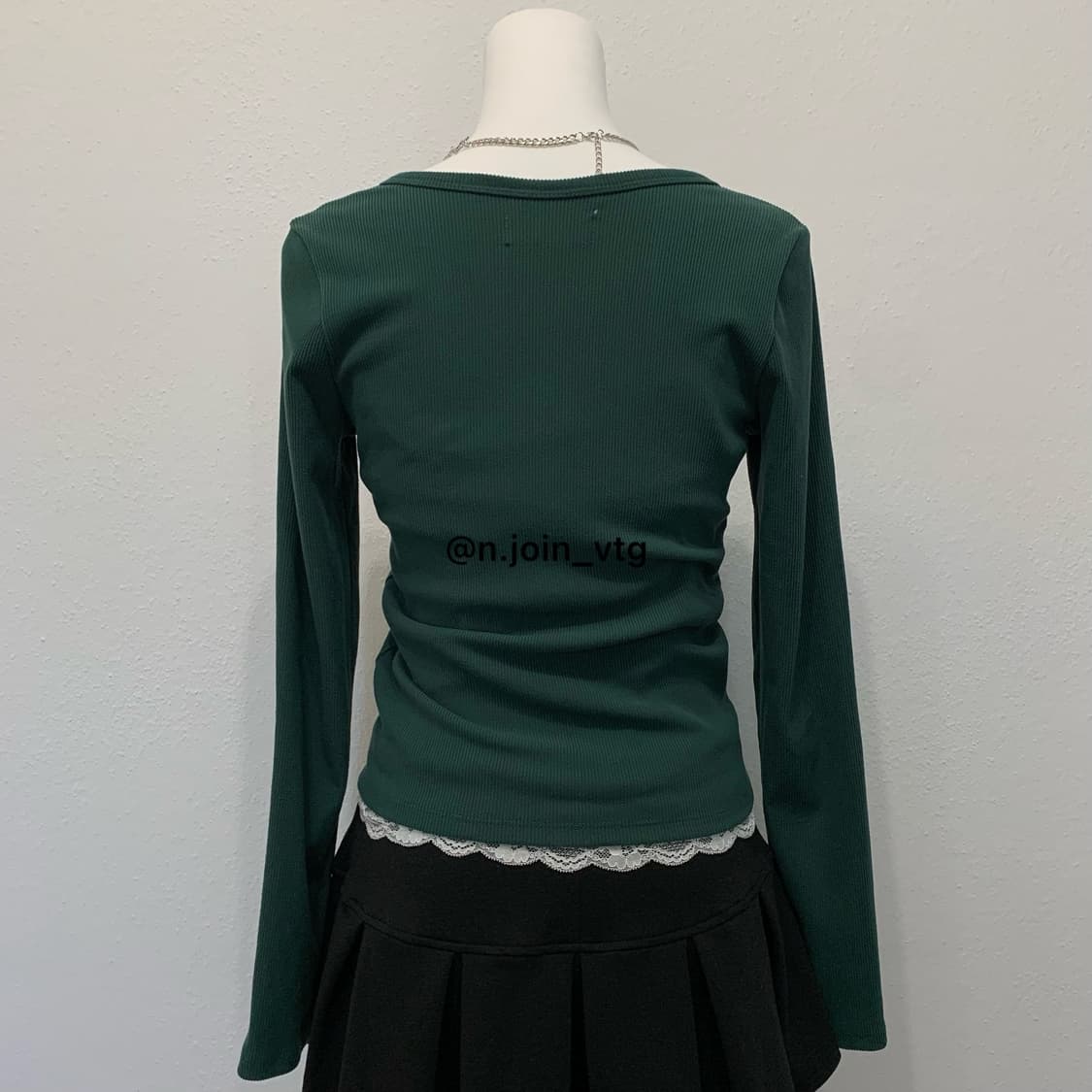 홀리스터 헨리넥 다크그린 롱슬리브 아베크롬비 상품이미지3