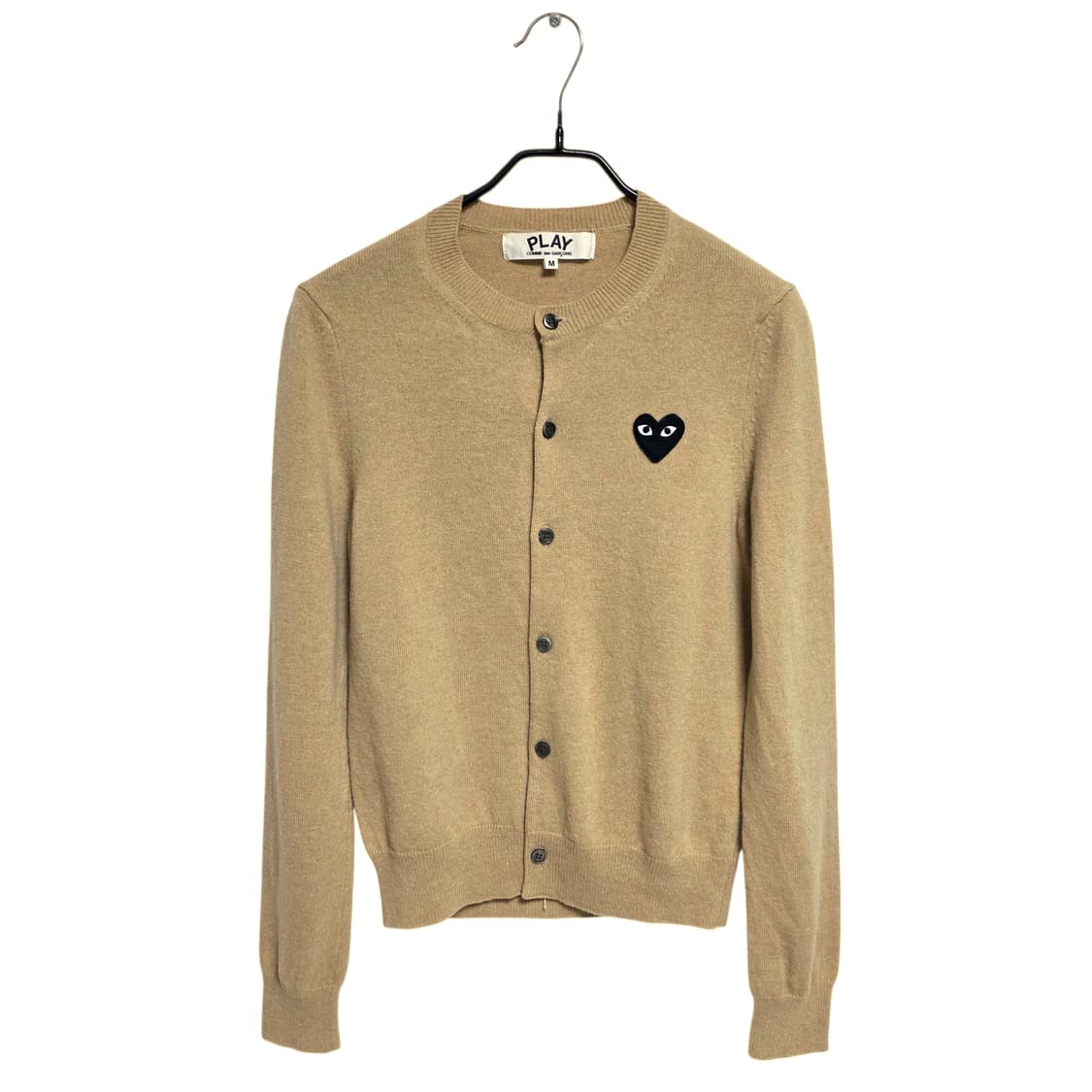 꼼데가르송 플레이 여성 라운드넥 가디건 베이지 상품이미지1