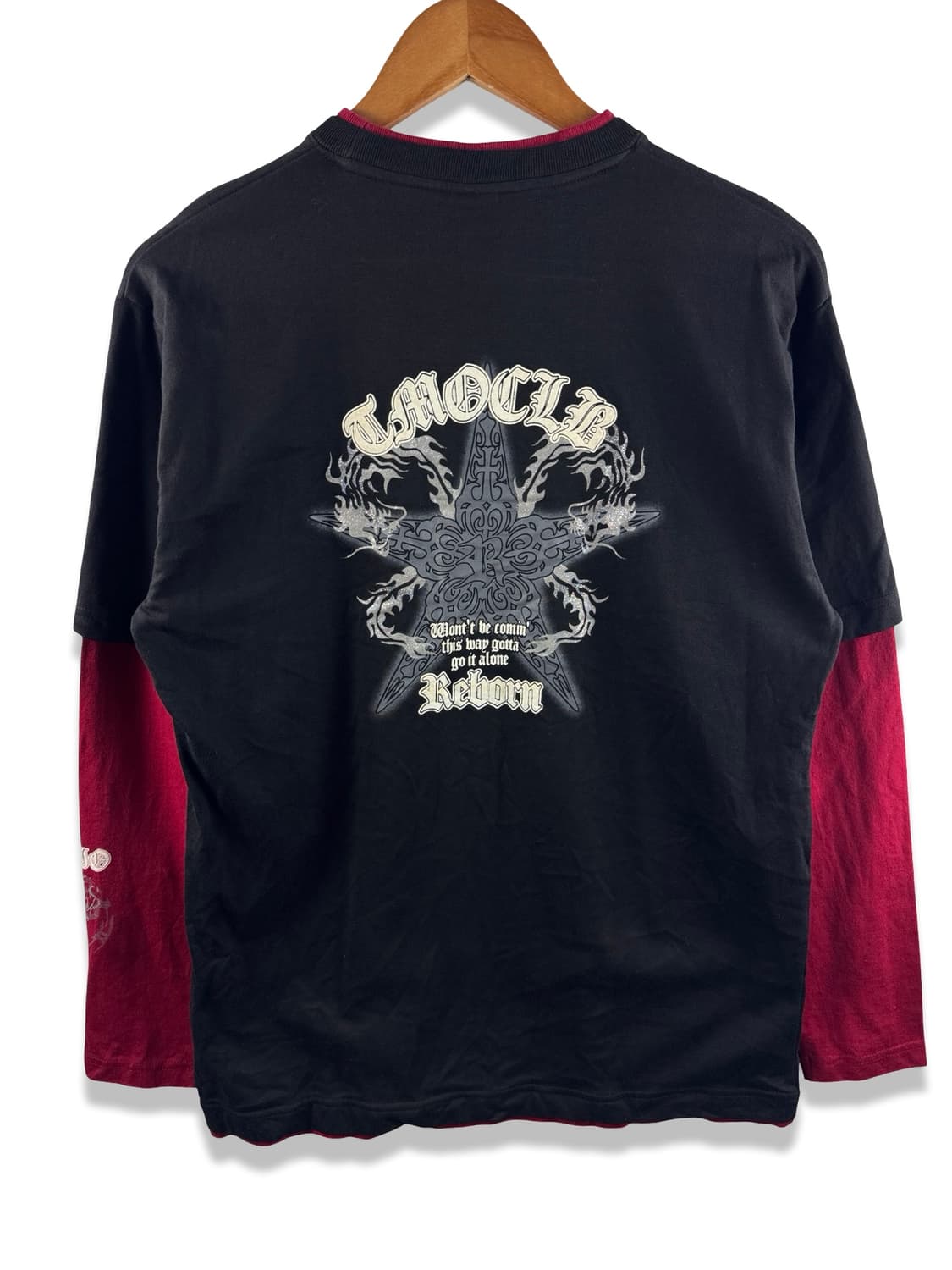 JPN Y2K 레터링 긴팔 레이어드 롱슬리브3046 상품이미지1