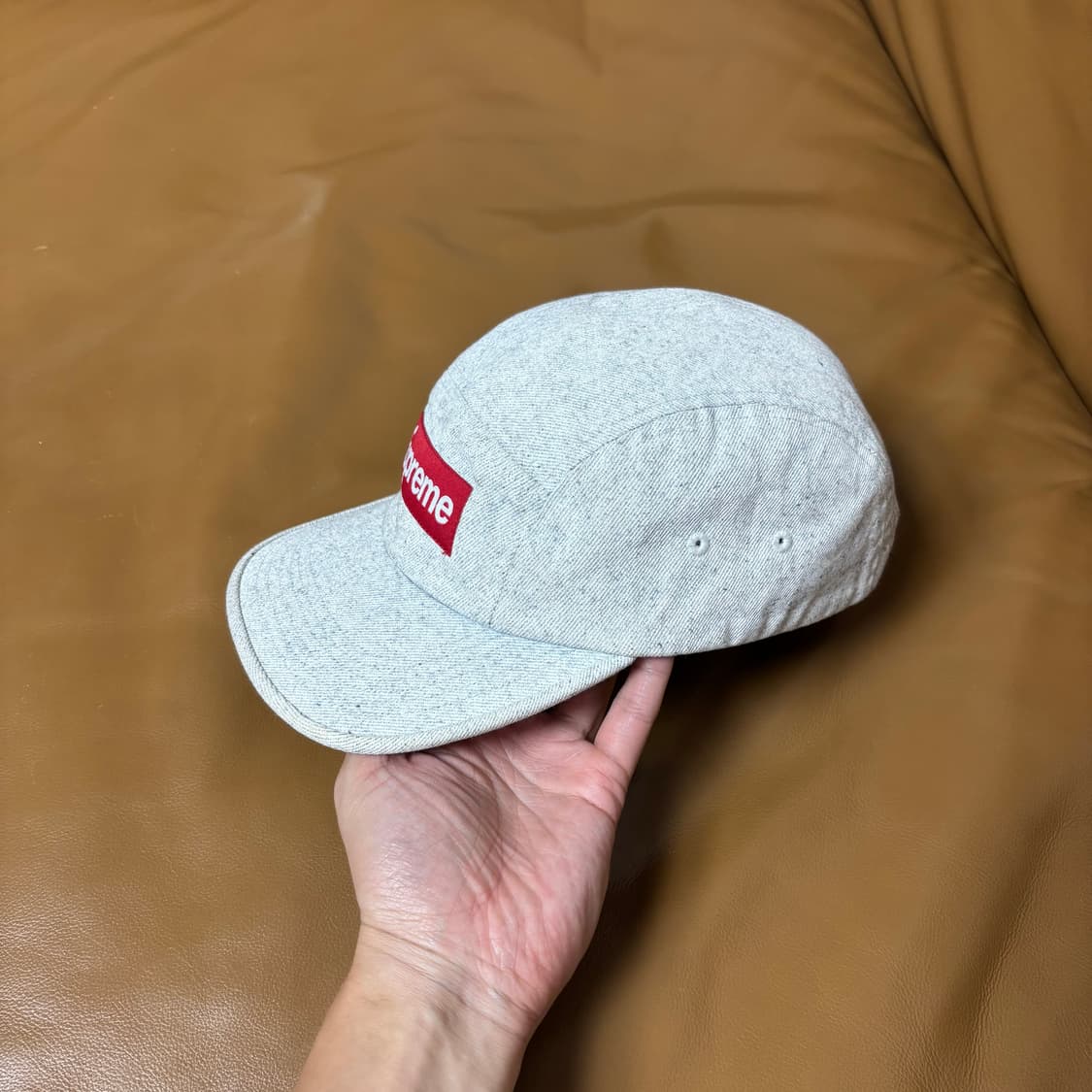 Supreme 슈프림 캠프캡 모자 Washed Denim Natural 상품이미지4