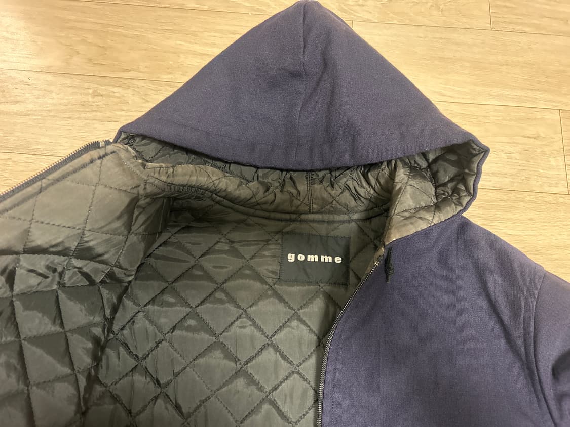 gomme 고무 누빔 크롭 후드 자켓 상품이미지4