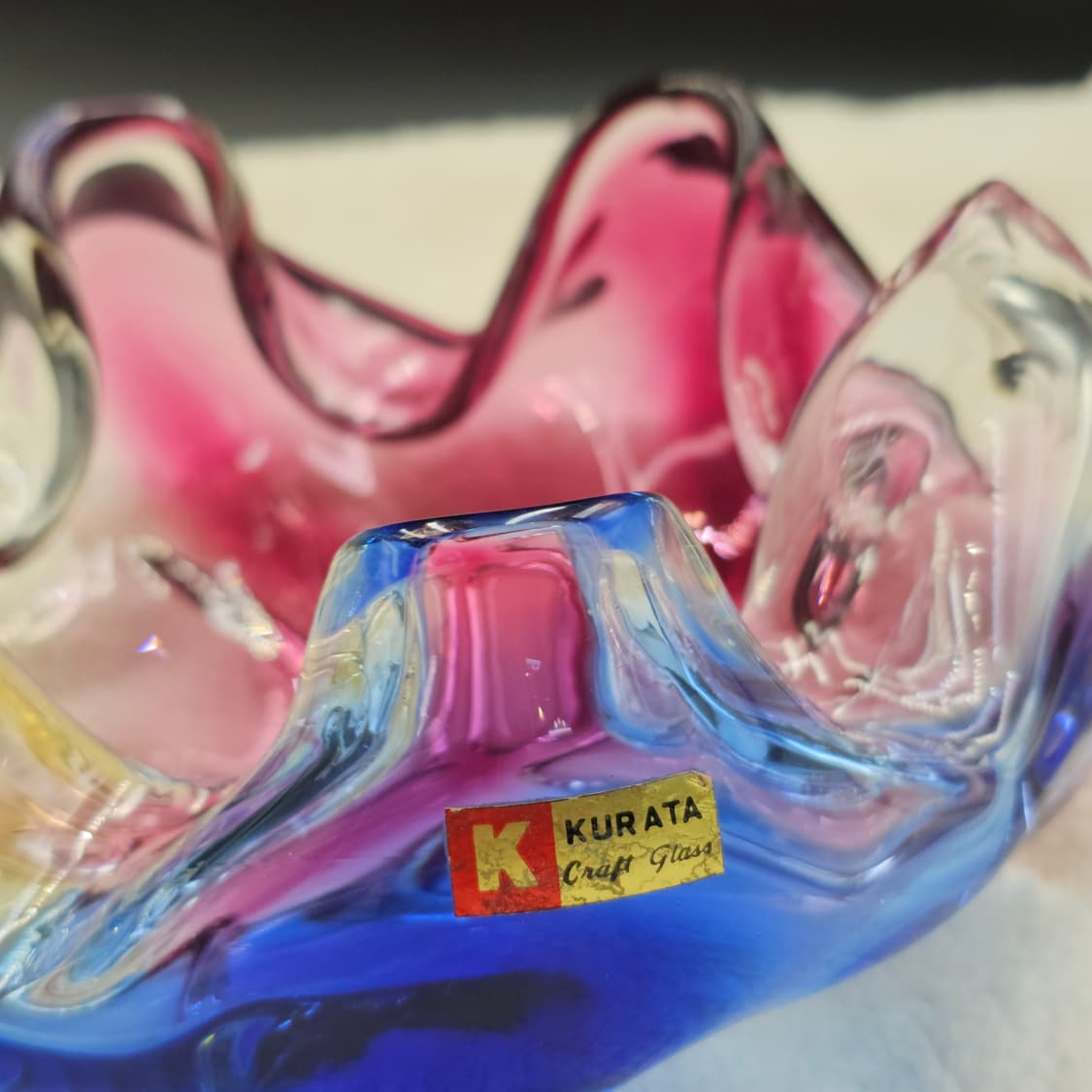 일본 명품 유리공예 쿠라타 KURATA 수제 빈티지 유리볼 유리그릇 상품이미지2