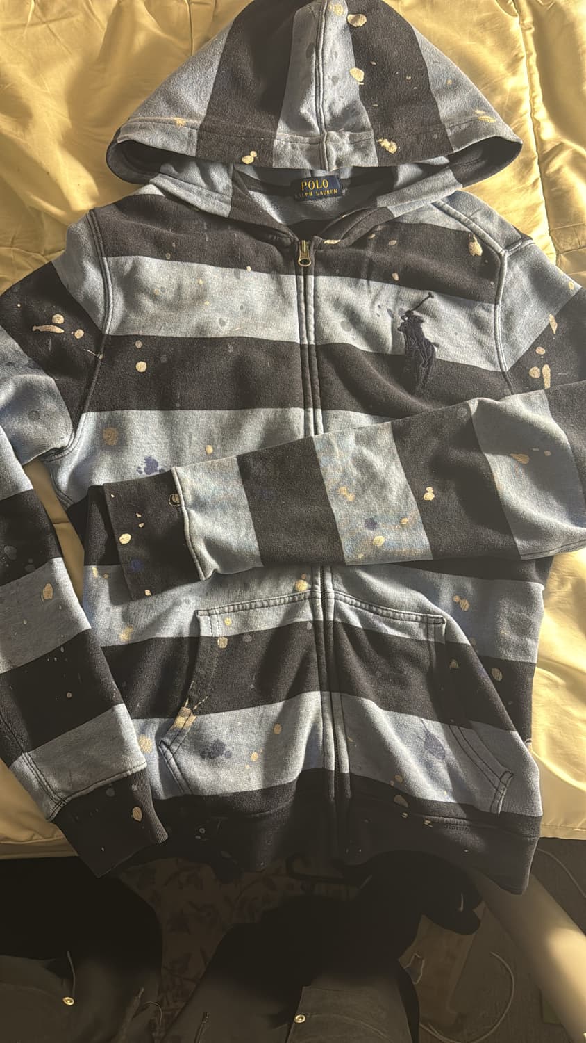 폴로 빅포니 스트라이프 페인트 포인트 후드직업 상품이미지5