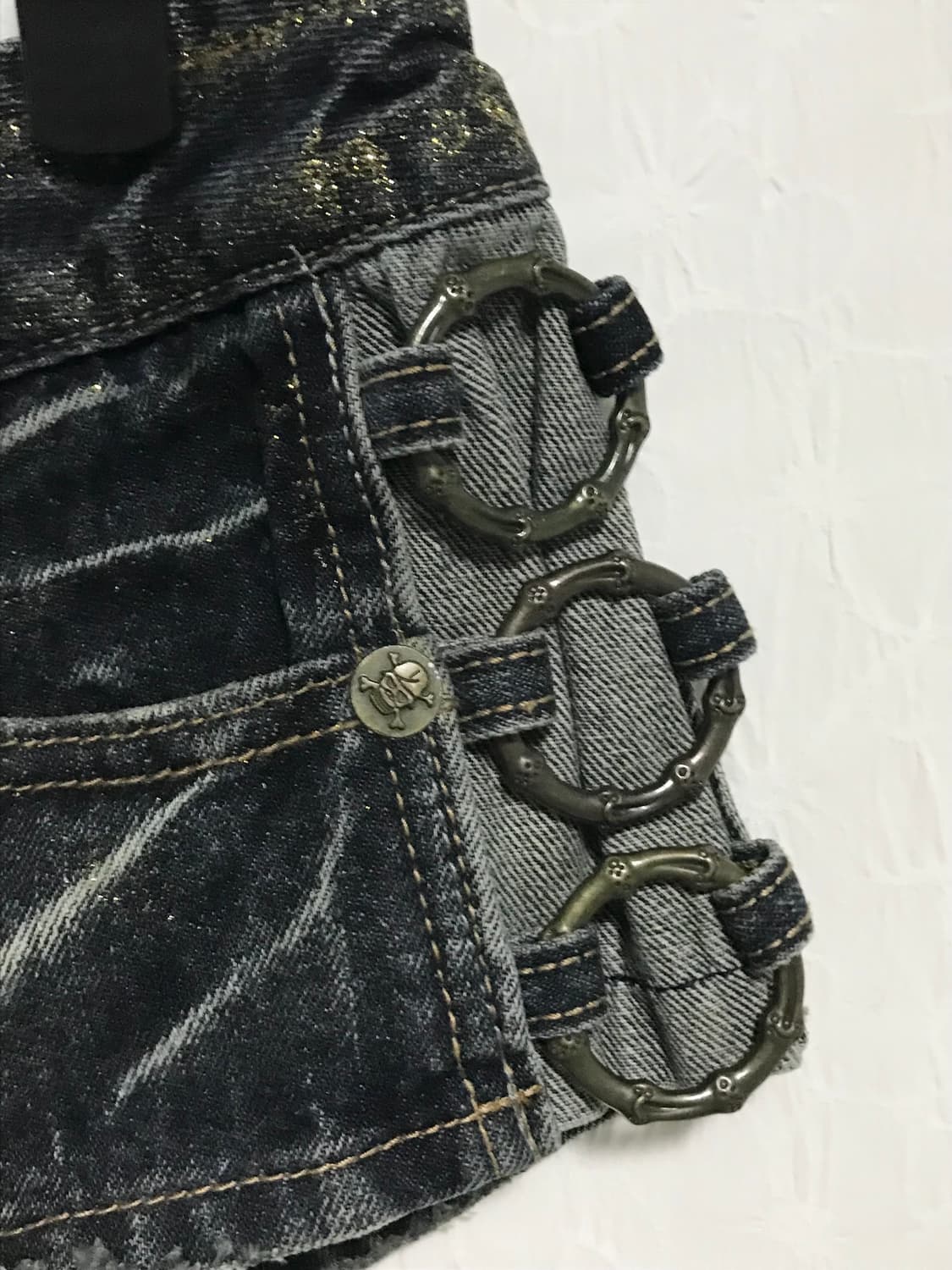 빈티지 갸루 d.i.a깔 글리터 링 숏팬츠 반바지 상품이미지3