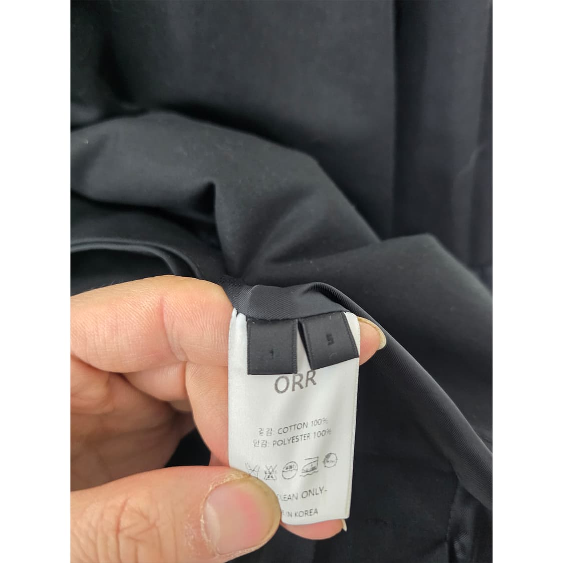 택포) 오르 ORR 블랙 트렌치 롱코트 S 상품이미지3