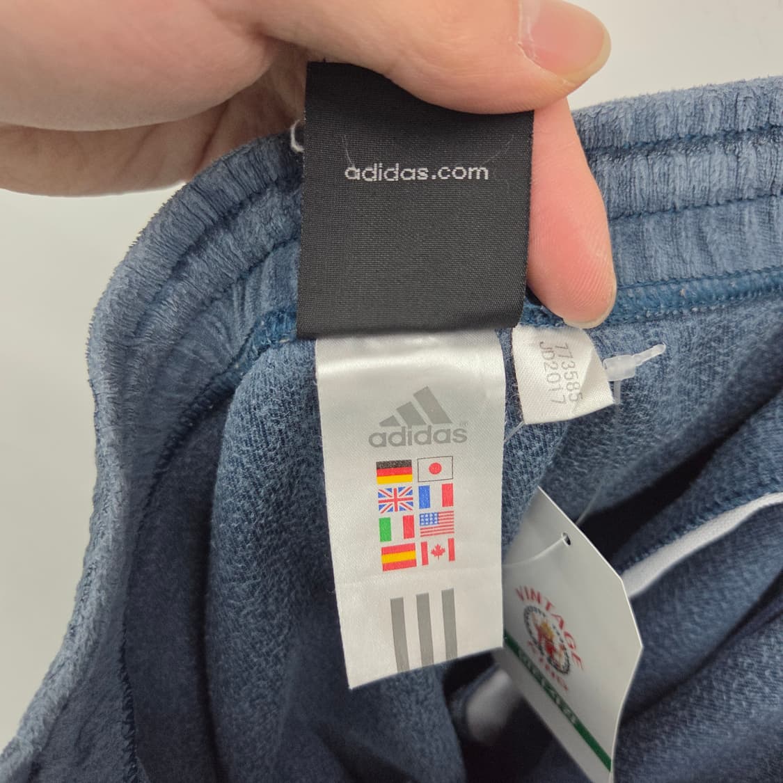 아디다스 벨벳 트레이닝 바지 허리32인치 풀밴딩 상품이미지6